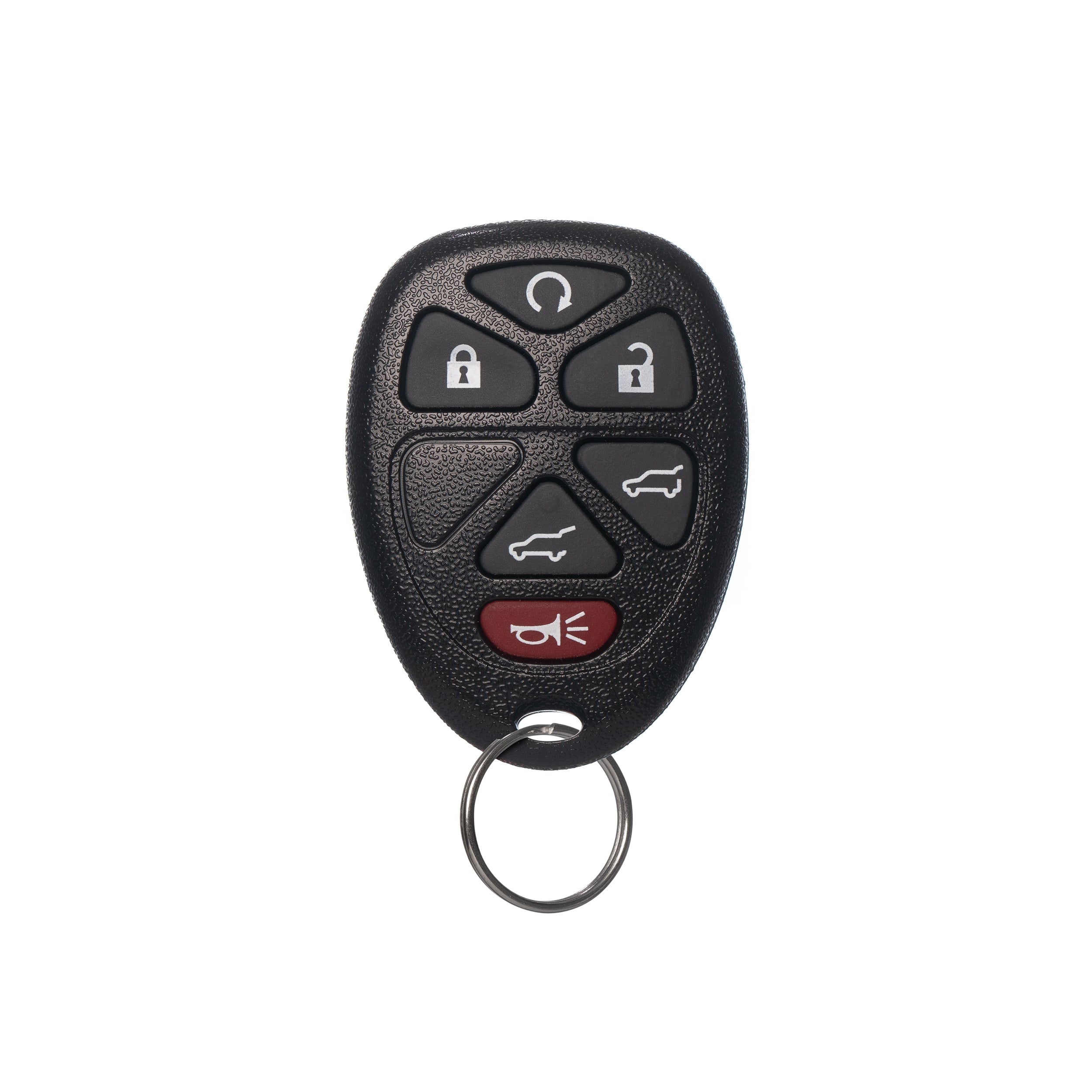 FOBTEK Keyless Entry Remote Key Fob for Chevy Tahoe Suburban GMC Yukon Cadillac Escalade 2007-2014, Replacement for OUC60270 15913427 (6-Button Rear Glass)