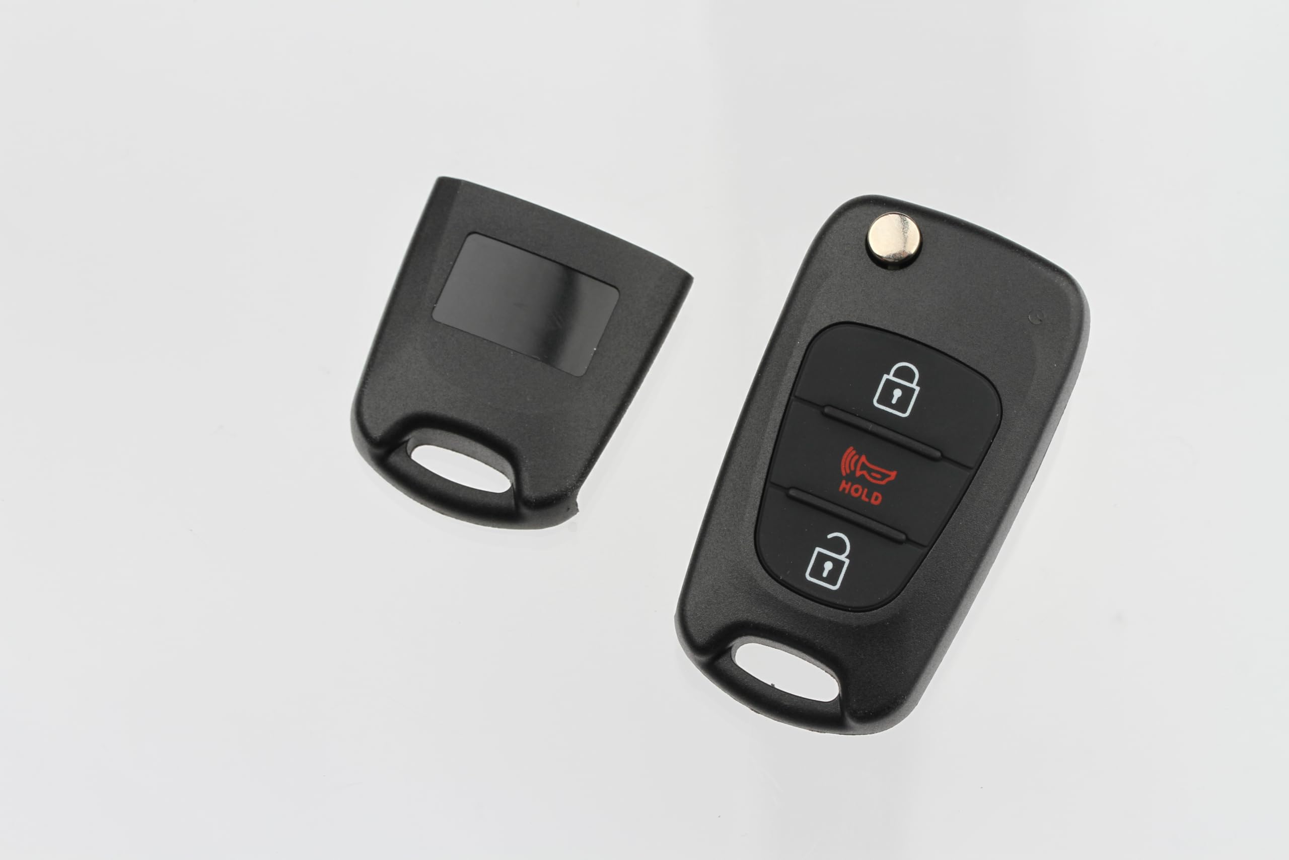 FOBTEK Flip Key Fob Shell Case & Button Pad for Kia NYOSEKSAM11ATX