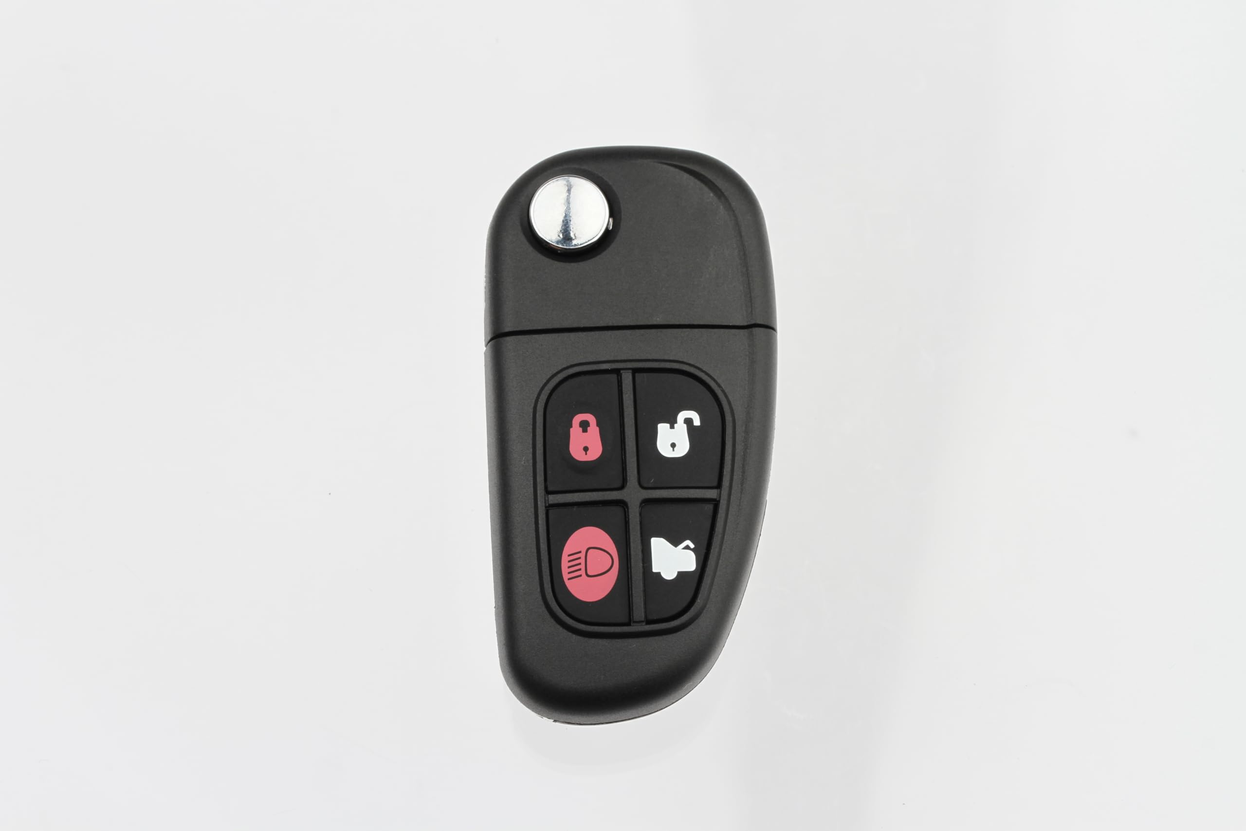 FOBTEK Flip Key Fob Shell Case for Jaguar NHVWB1U241, 4-Button