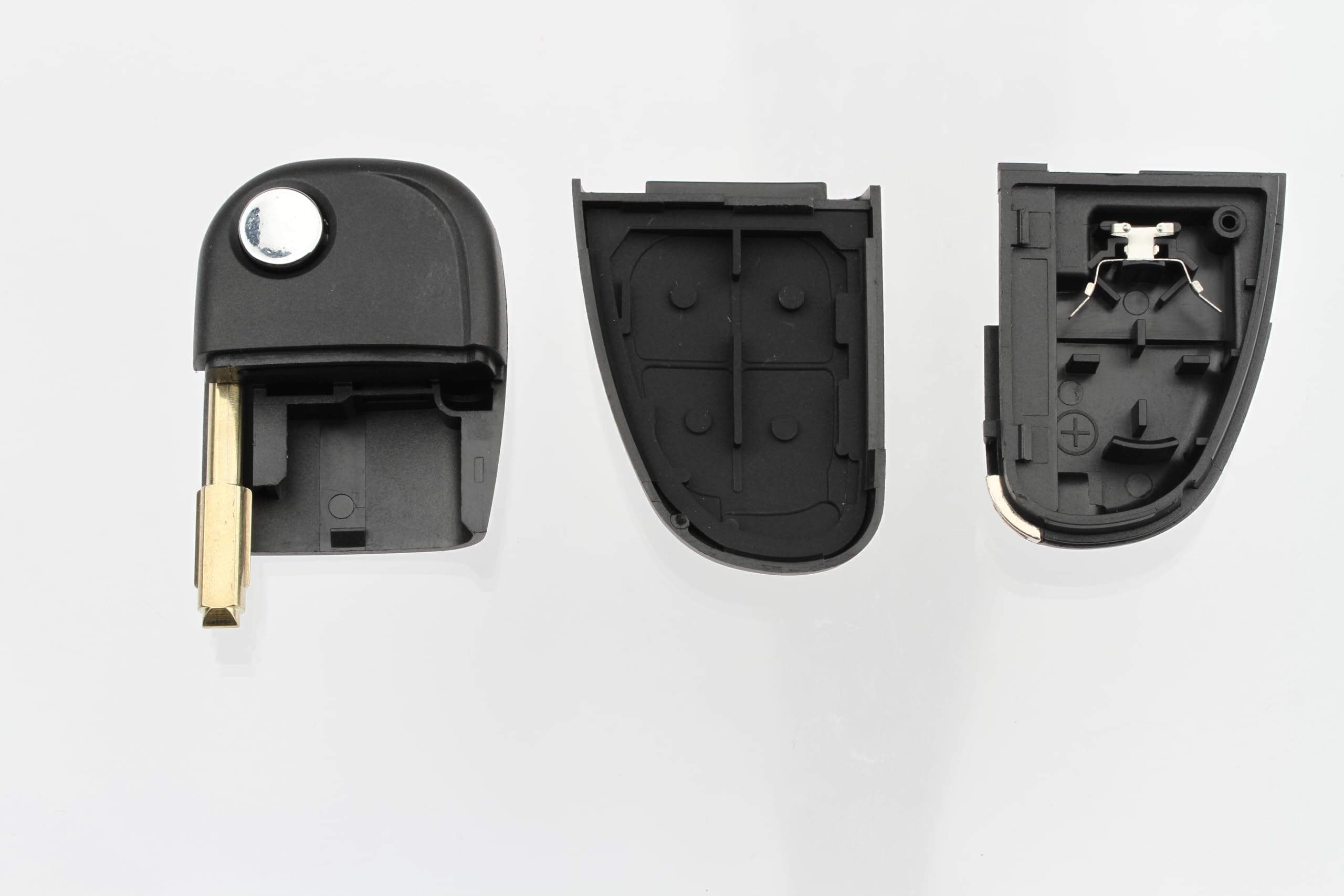 FOBTEK Flip Key Fob Shell Case for Jaguar NHVWB1U241, 4-Button