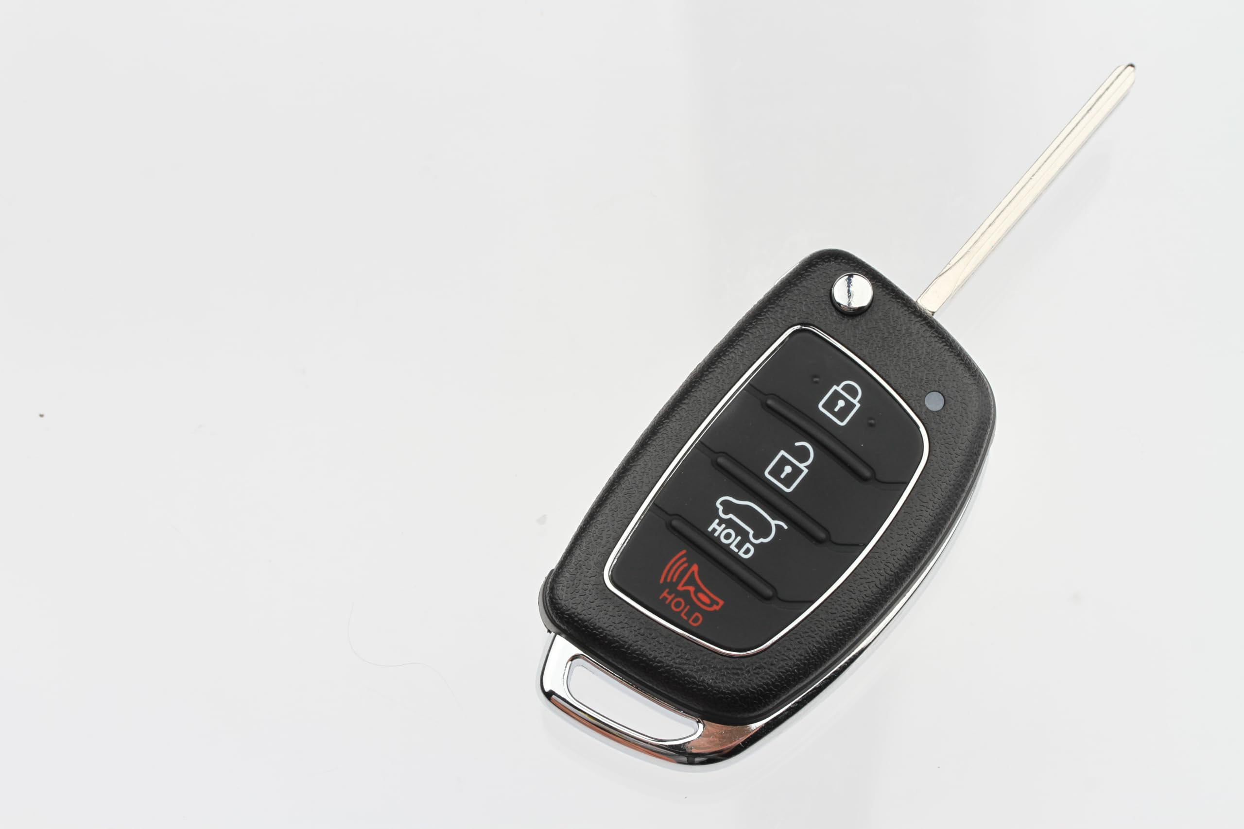 FOBTEK Flip Key Fob Shell Case & Button Pad for Hyundai TQ8-RKE-3F04