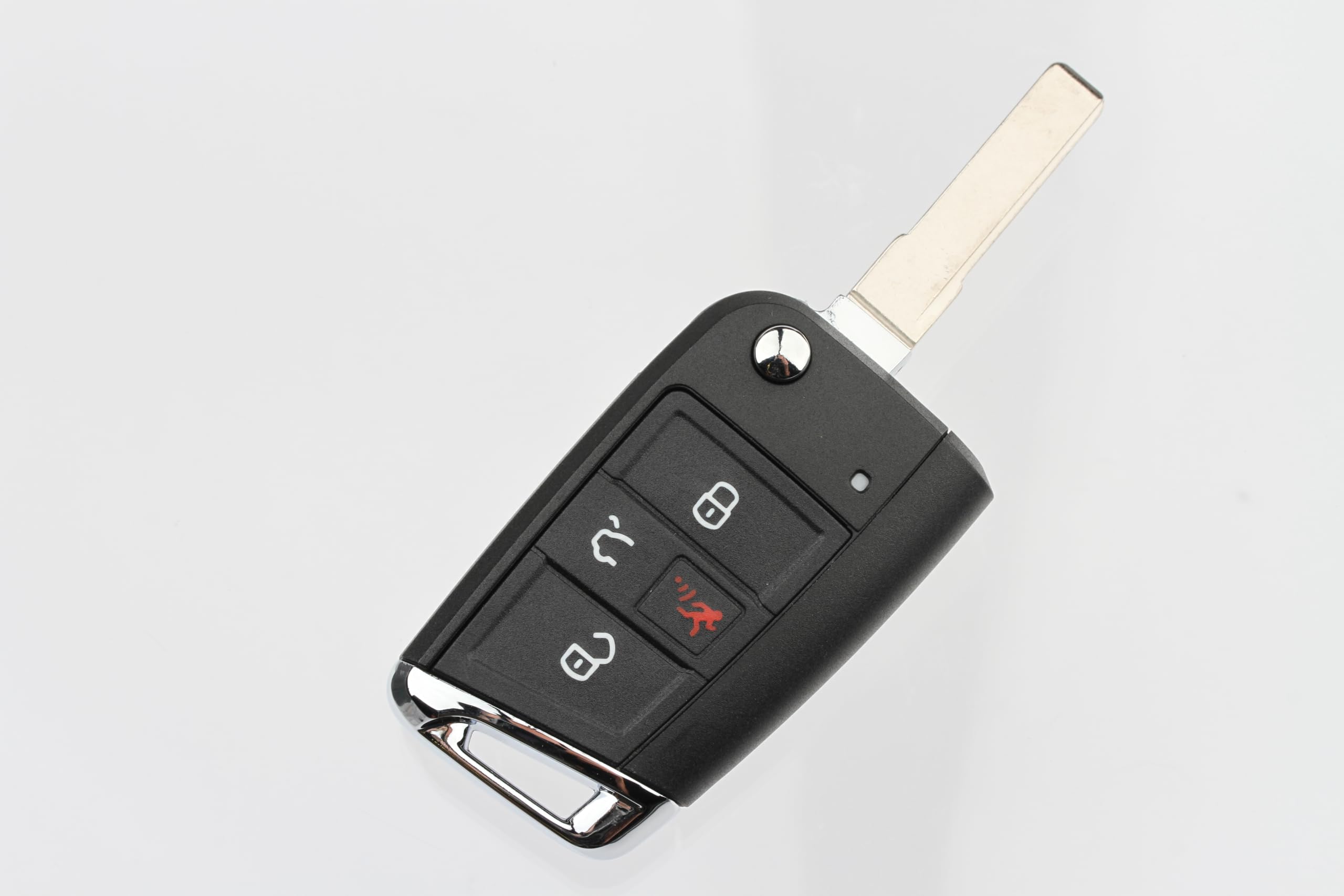 FOBTEK Flip Key Fob Shell Case for Volkswagen NBGFS12P01, 4-Button