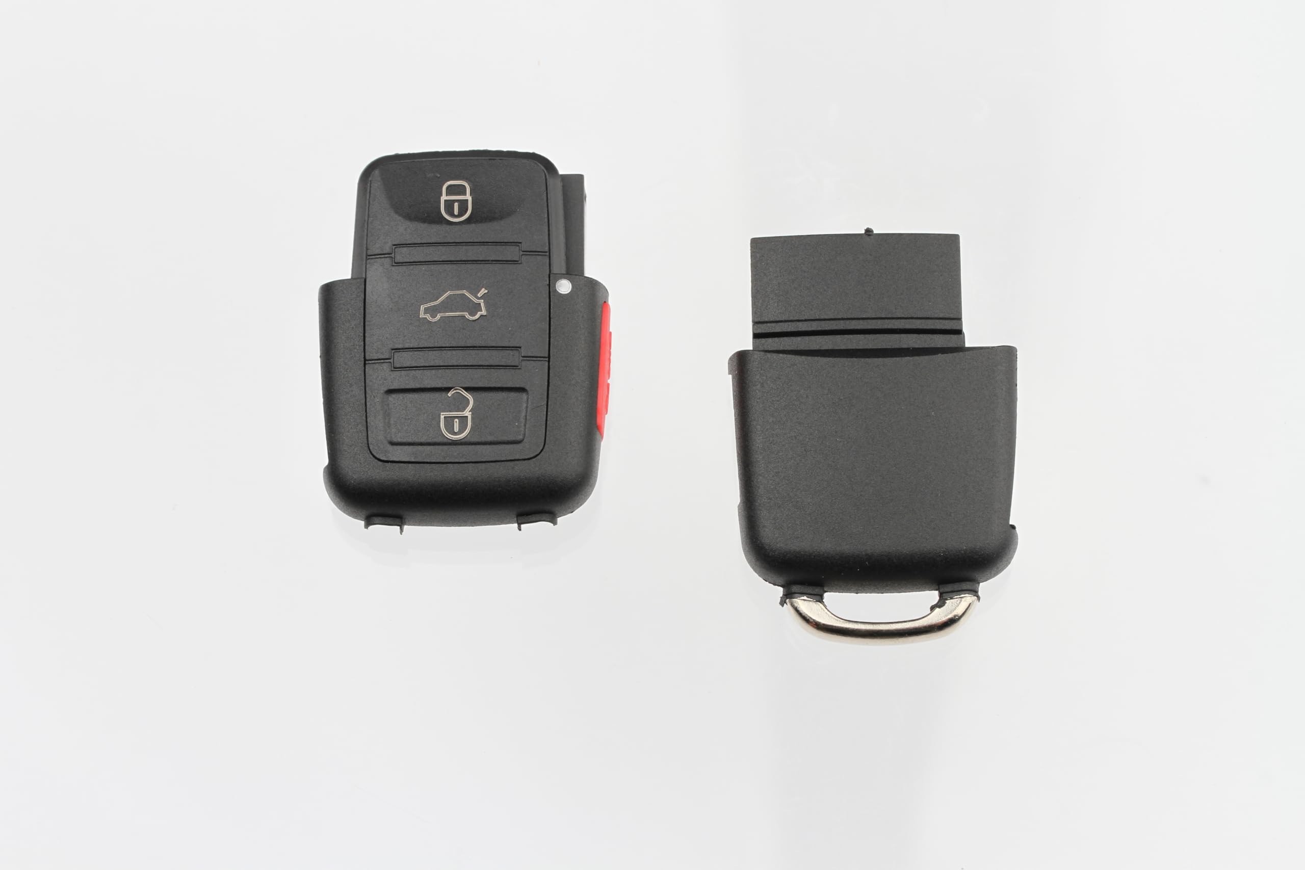 FOBTEK Flip Key Fob Shell Case for Volkswagen HLO1J0959753AM, 4-Button