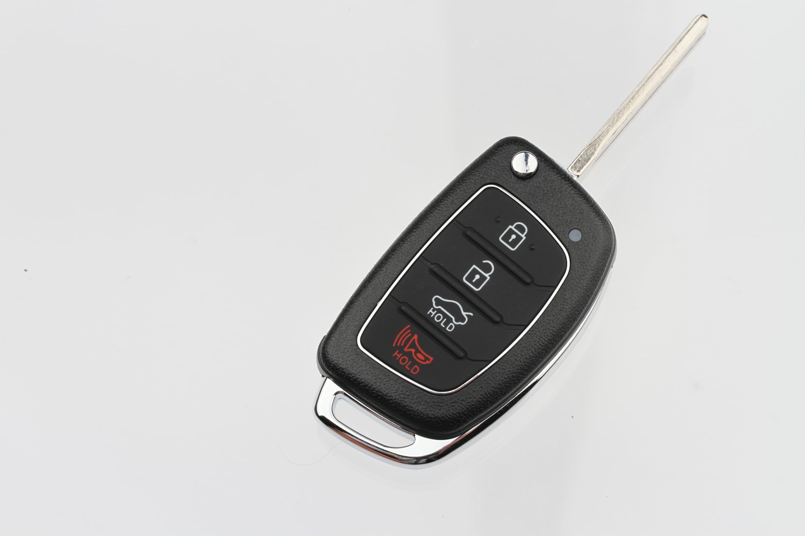 FOBTEK Flip Key Fob Shell Case & Button Pad for Hyundai TQ8-RKE-4F16