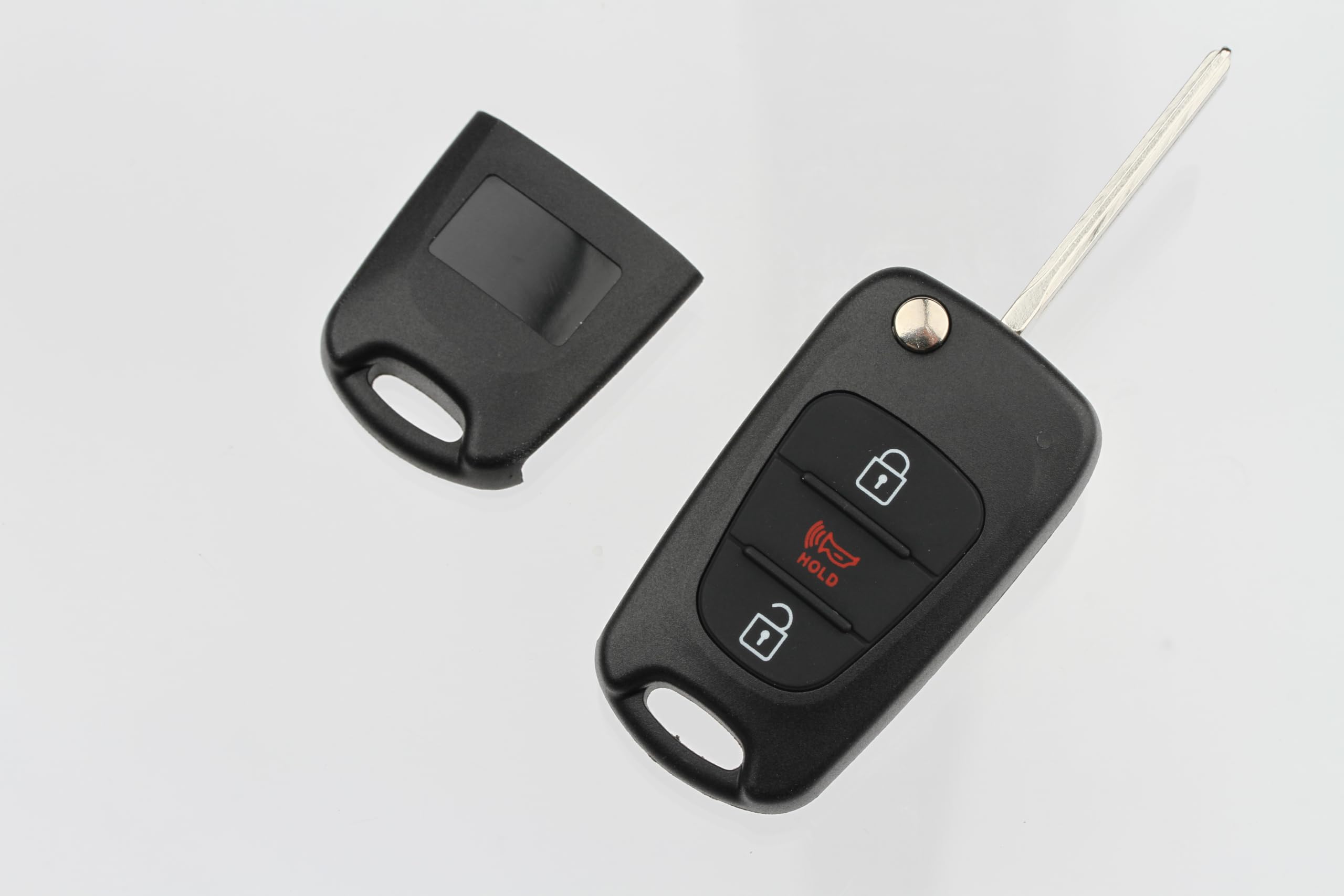 FOBTEK Flip Key Fob Shell Case & Button Pad for Kia NYOSEKSAM11ATX