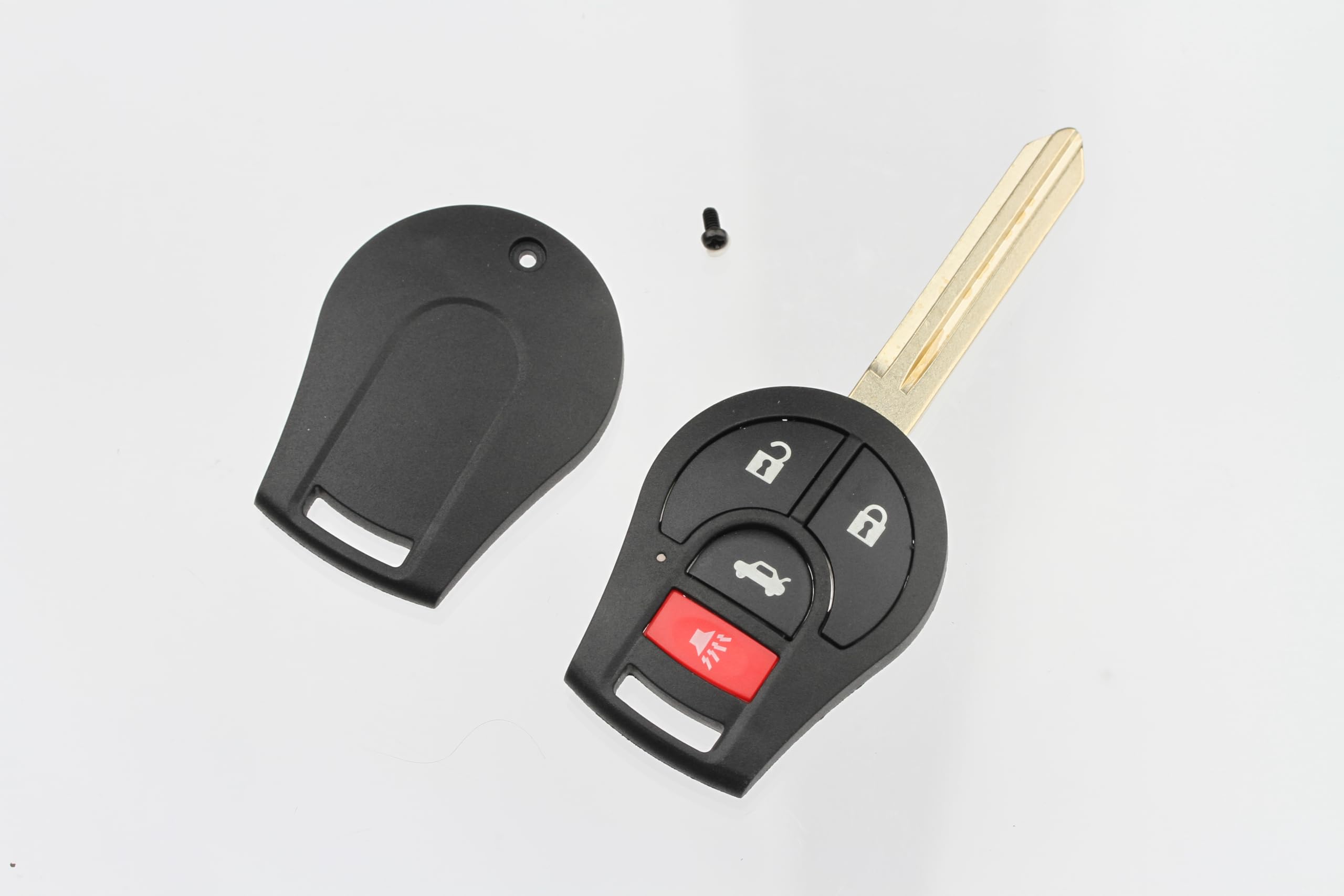 FOBTEK Key Fob Shell Case for Nissan CWTWB1U751, 4-Button