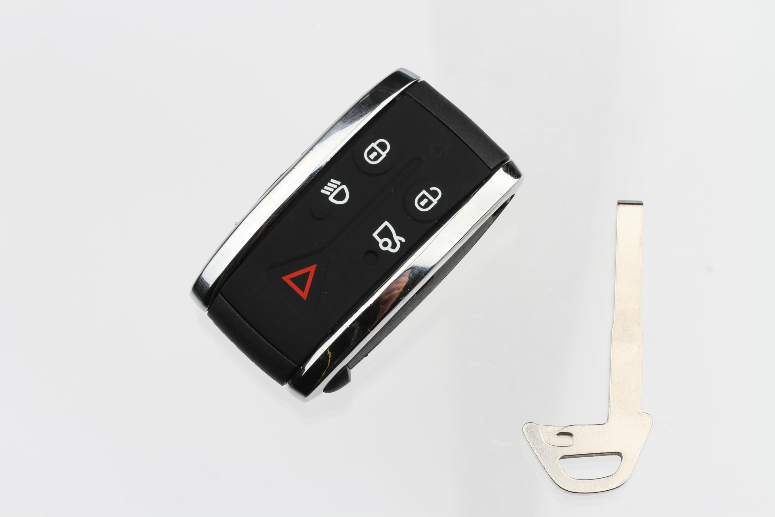 FOBTEK Smart Key Fob Shell Case & Button Pad for Jaguar KR55WK49244