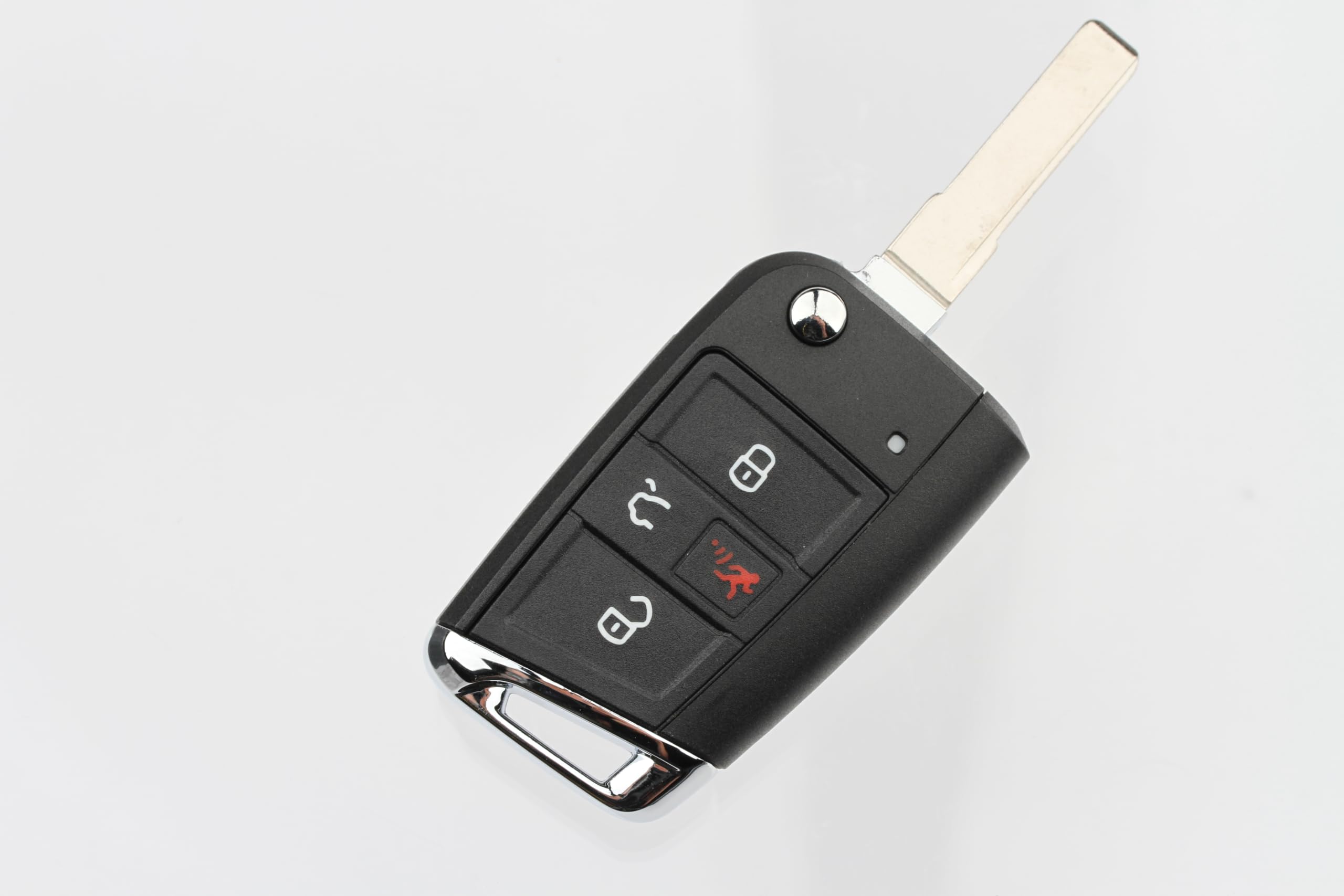 FOBTEK Flip Key Fob Shell Case for Volkswagen NBGFS12P01, 4-Button