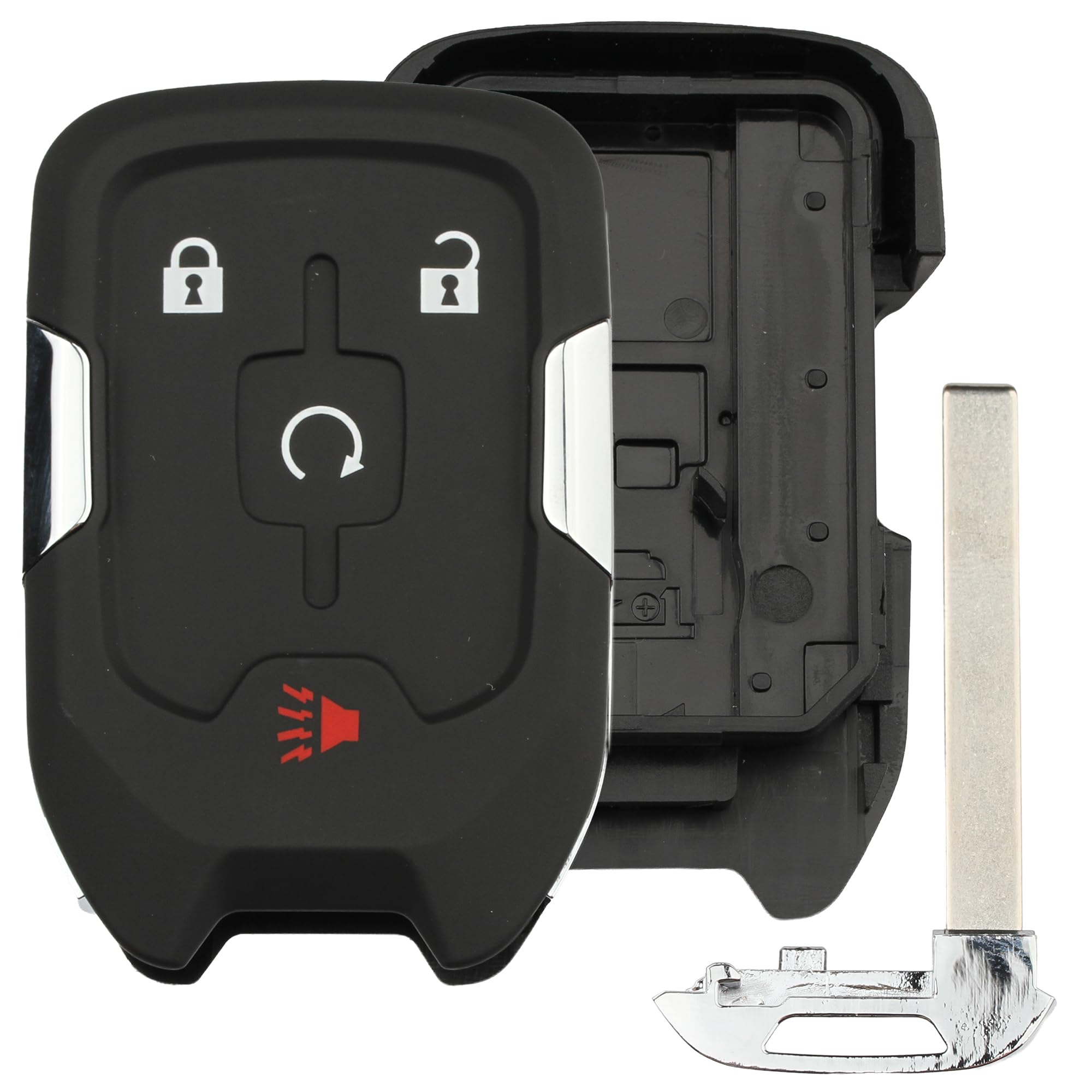 FOBTEK Smart Key Fob Shell Case for GMC Chevy HYQ1AA, 4-Button