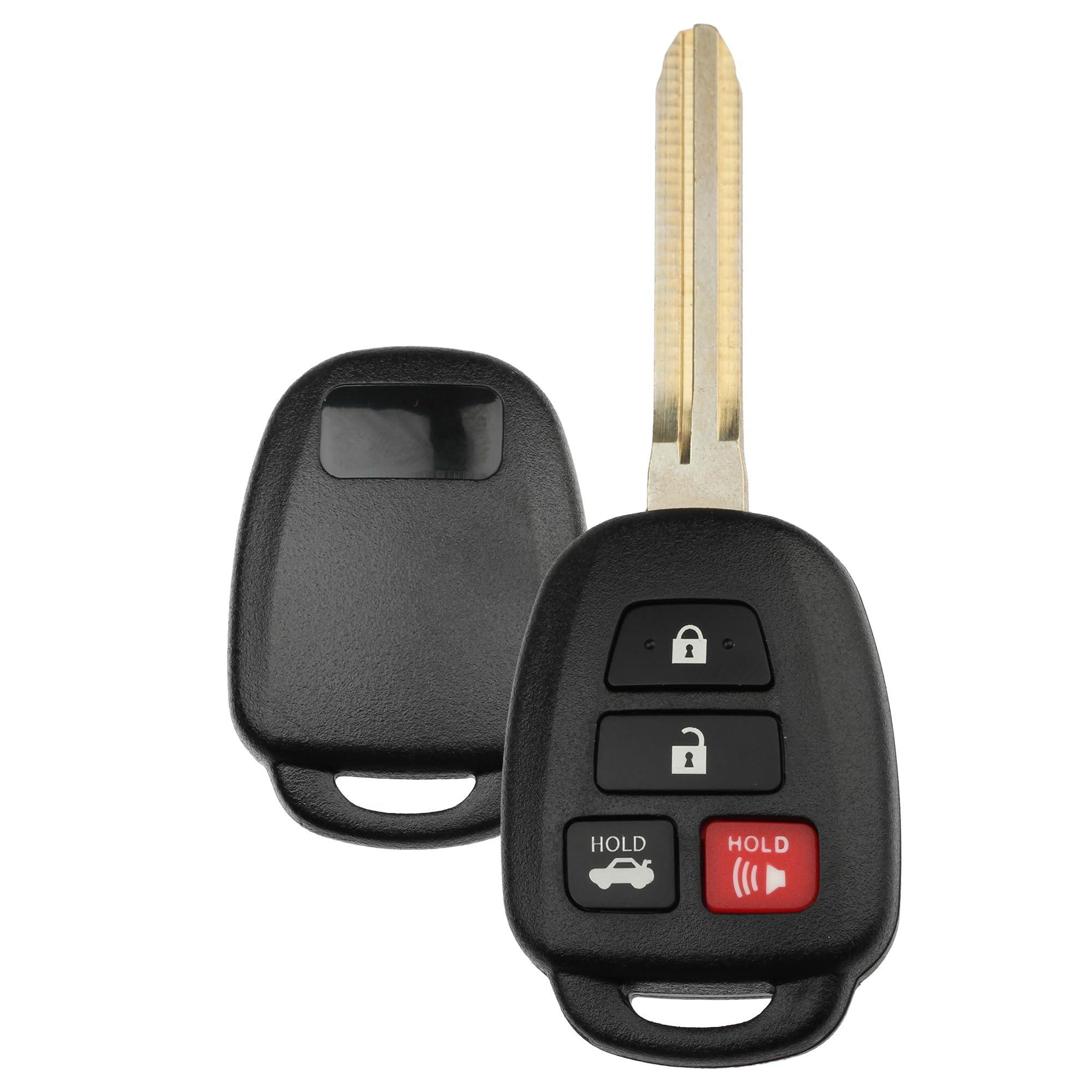 FOBTEK Key Fob Shell Case & Button Pad for Toyota GQ4-52T, 4-Button