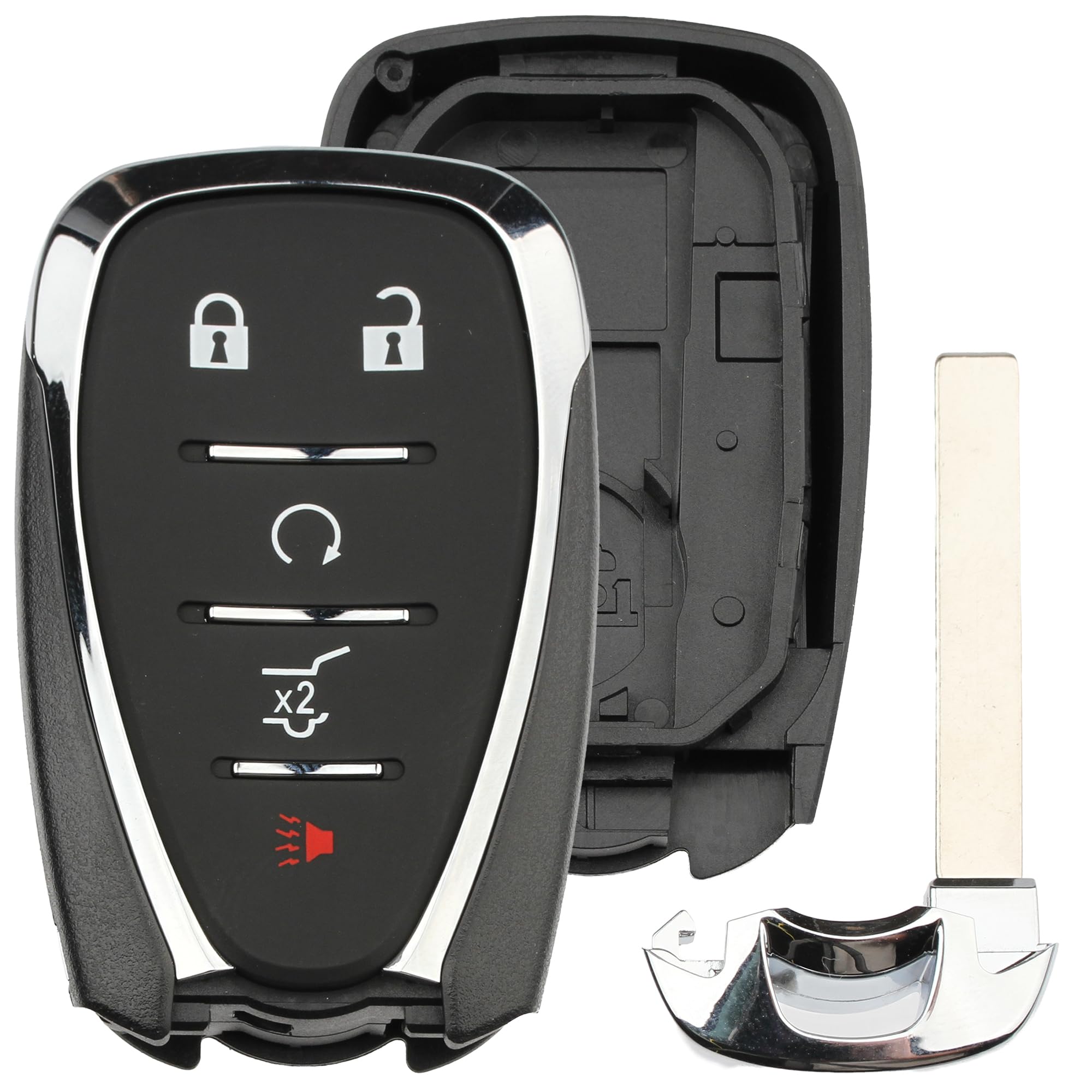 FOBTEK Smart Key Fob Shell Case for Chevy HYQ4EA, 5-Button