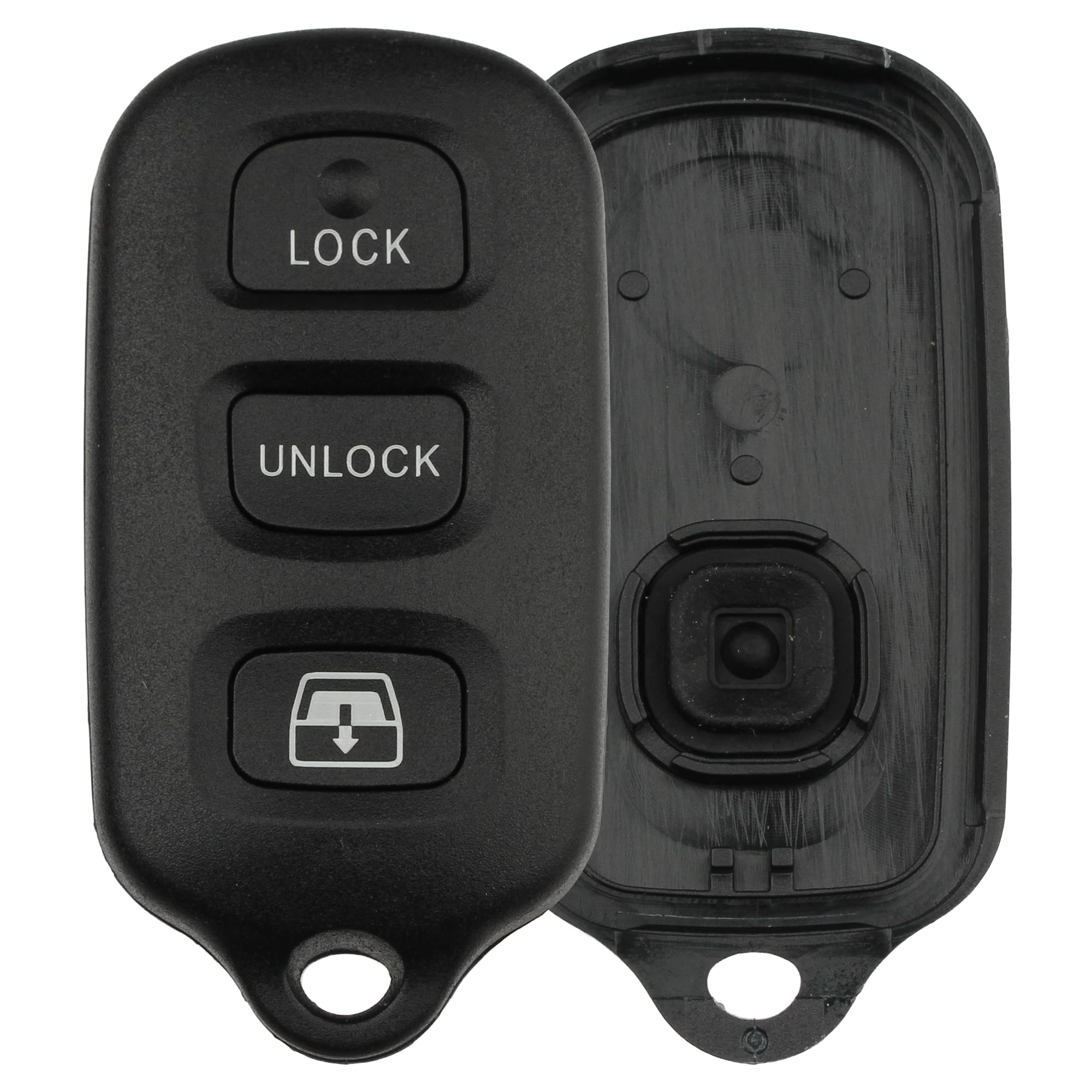 FOBTEK Key Fob Shell Case & Button Pad for Toyota HYQ12BBX, 3-Button