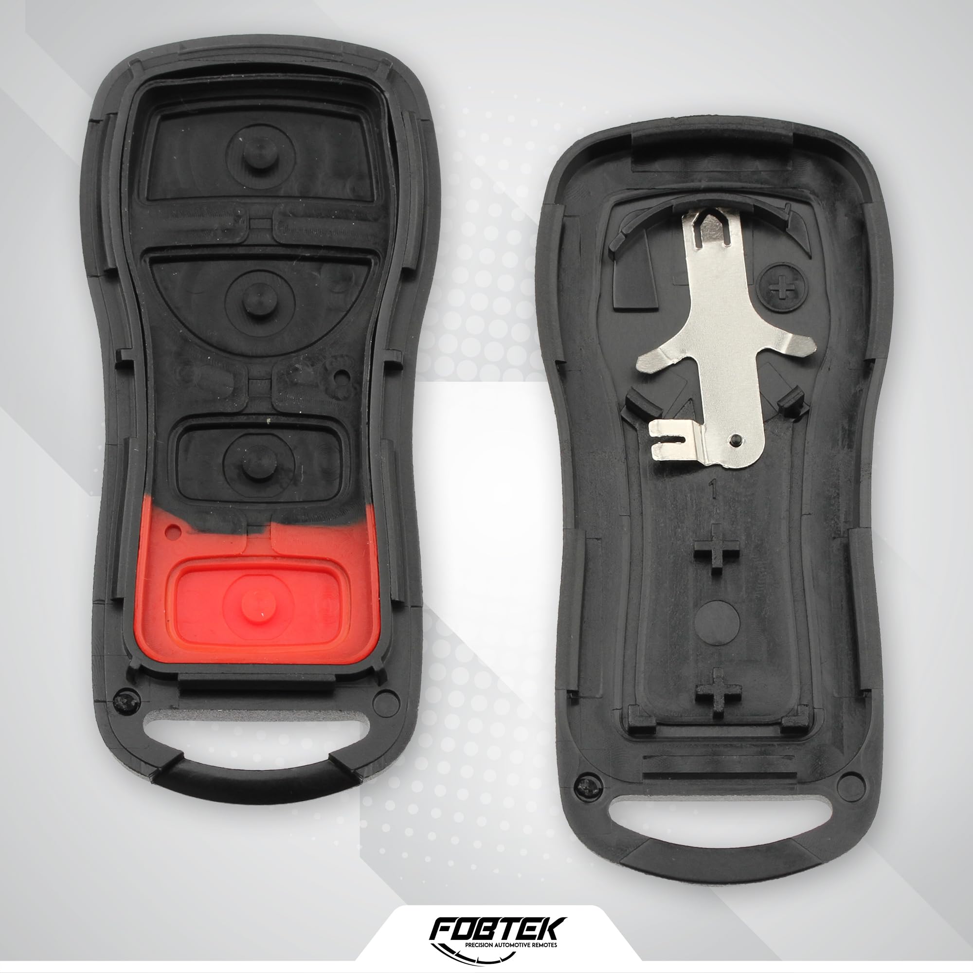 FOBTEK Key Fob Shell Case for Nissan Infiniti KBRASTU15, 4-Button
