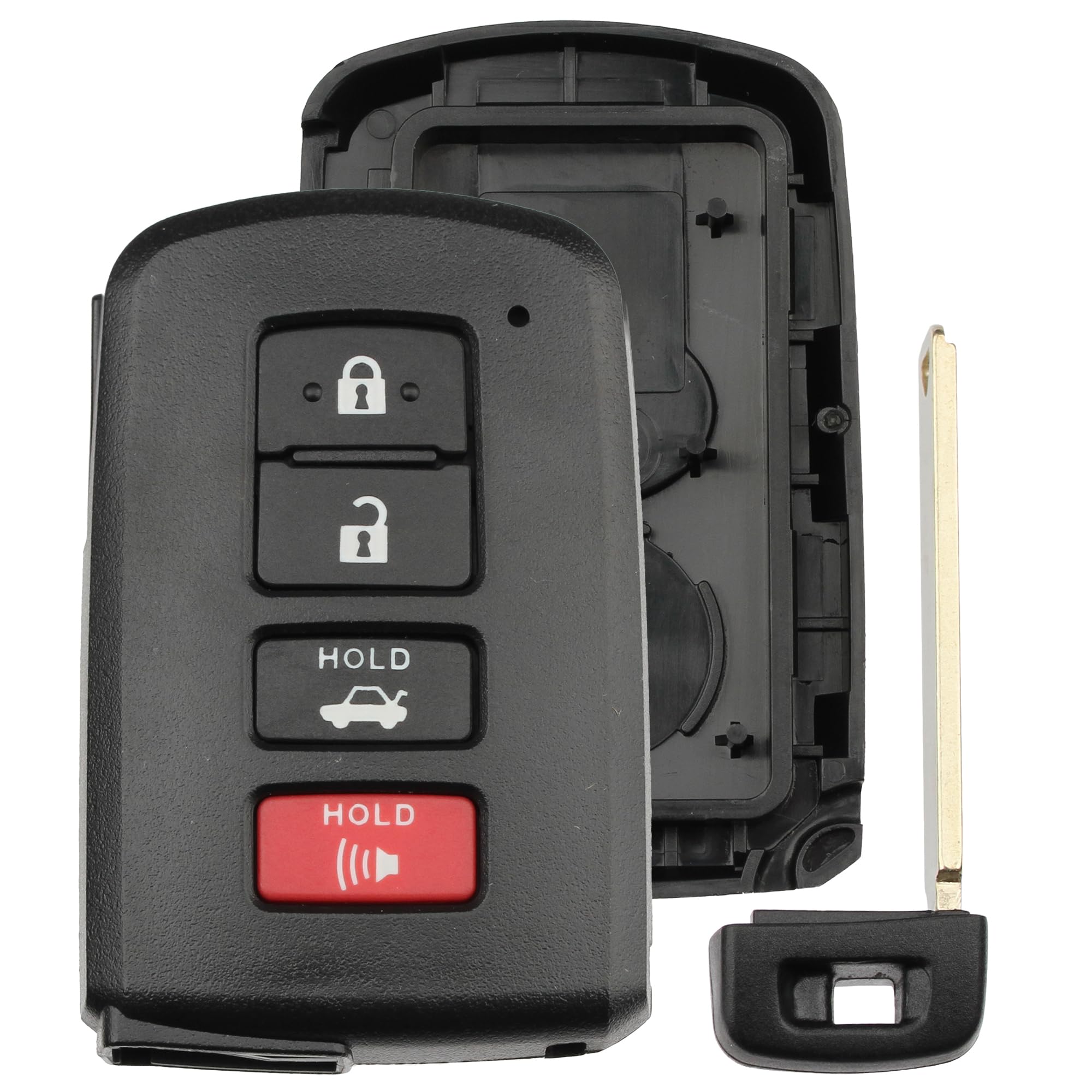 FOBTEK Smart Key Fob Shell Case for Toyota HYQ14FBA, 4-Button