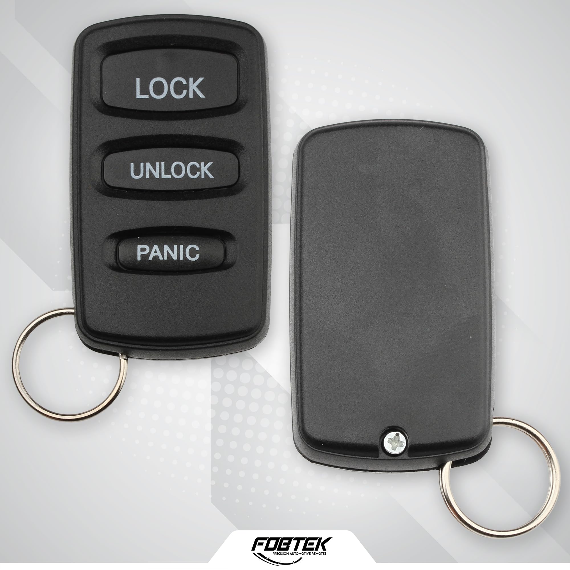 FOBTEK Key Fob Shell Case & Button Pad for Mitsubishi Chrysler G8D-525M-A
