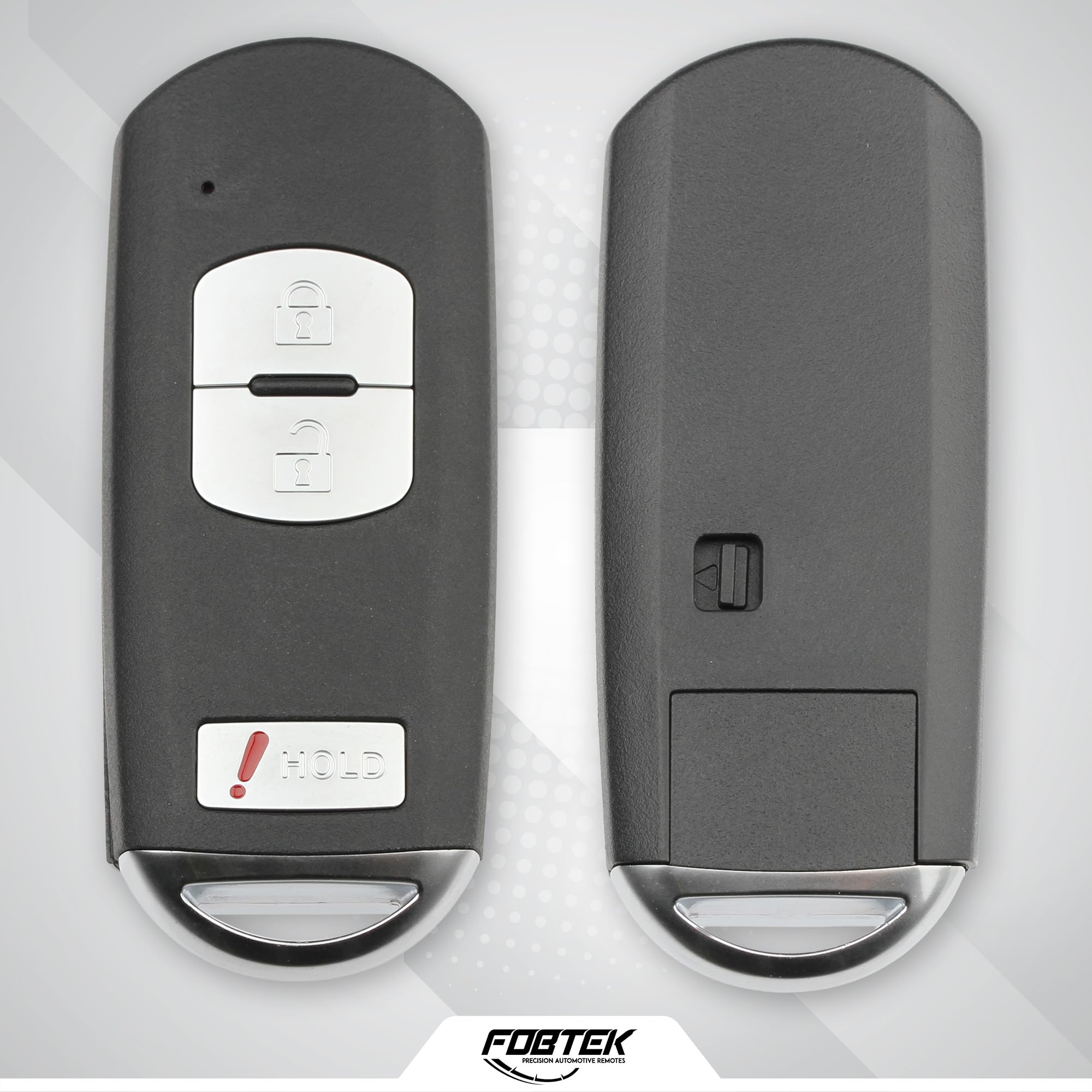 FOBTEK Smart Key Fob Shell Case for Mazda WAZSKE13D01, 3-Button