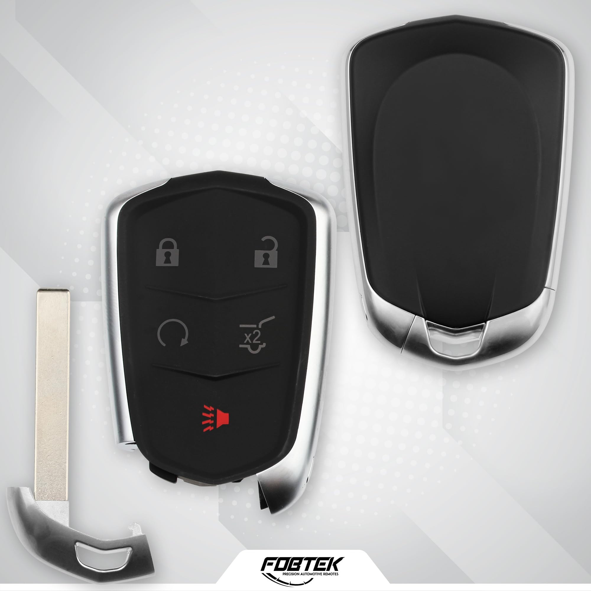 FOBTEK Smart Key Fob Shell Case for Cadillac HYQ2AB