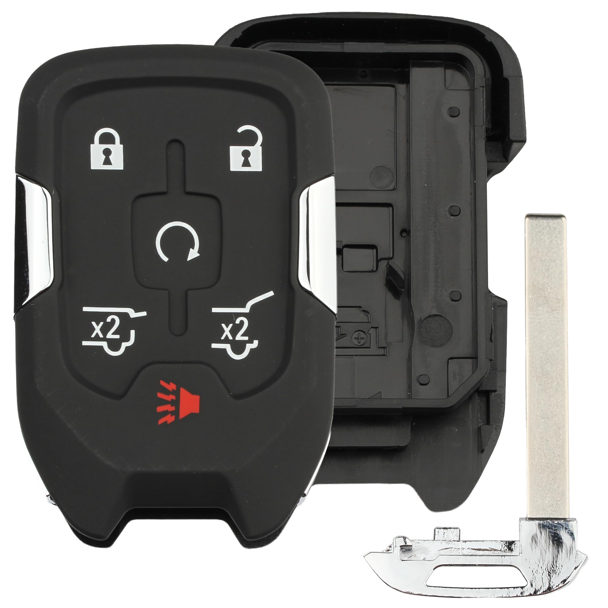 FOBTEK Smart Key Fob Shell Case for Chevy GMC HYQ1AA, 6-Button