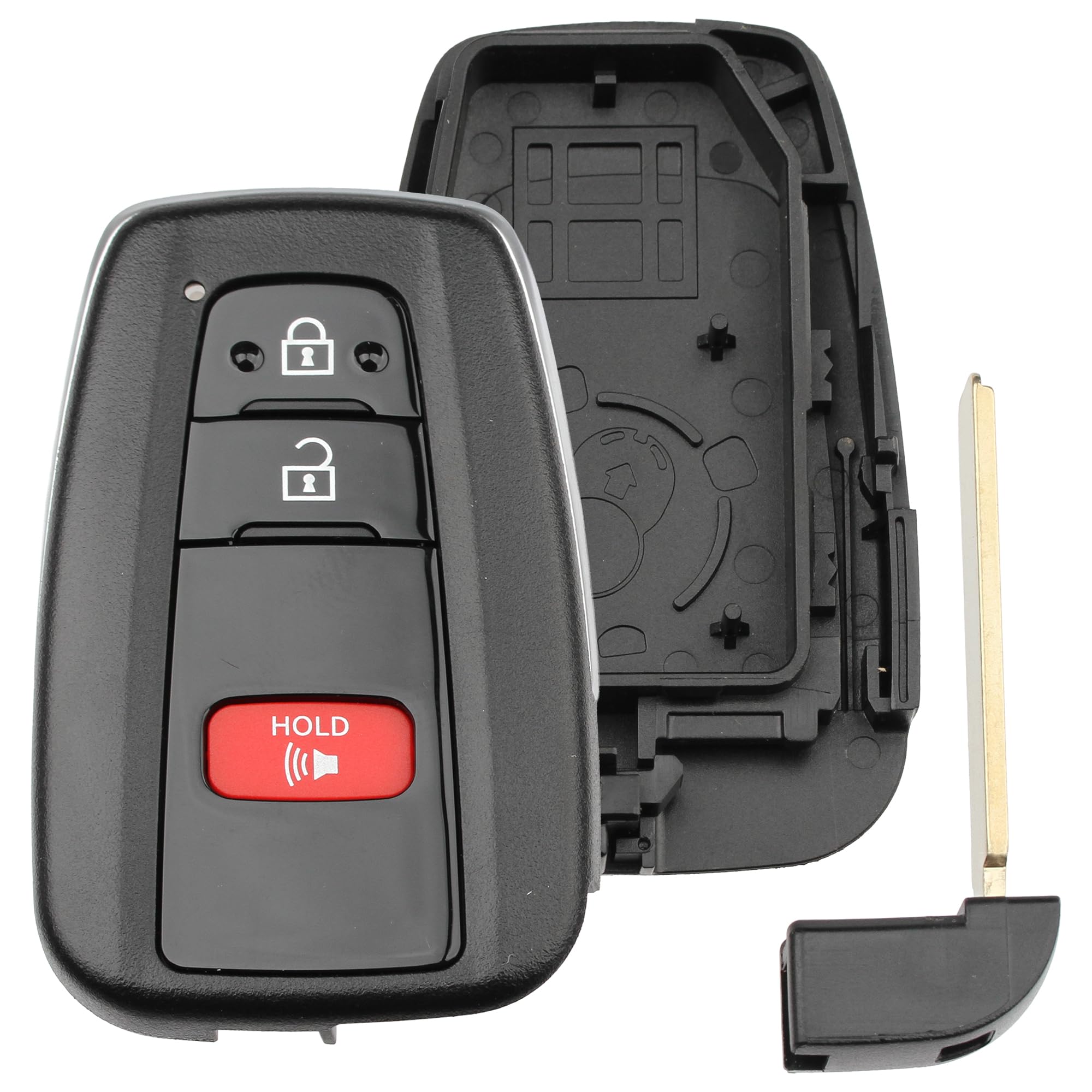 FOBTEK Smart Key Fob Shell Case for Toyota HYQ14FBC, 3-Button