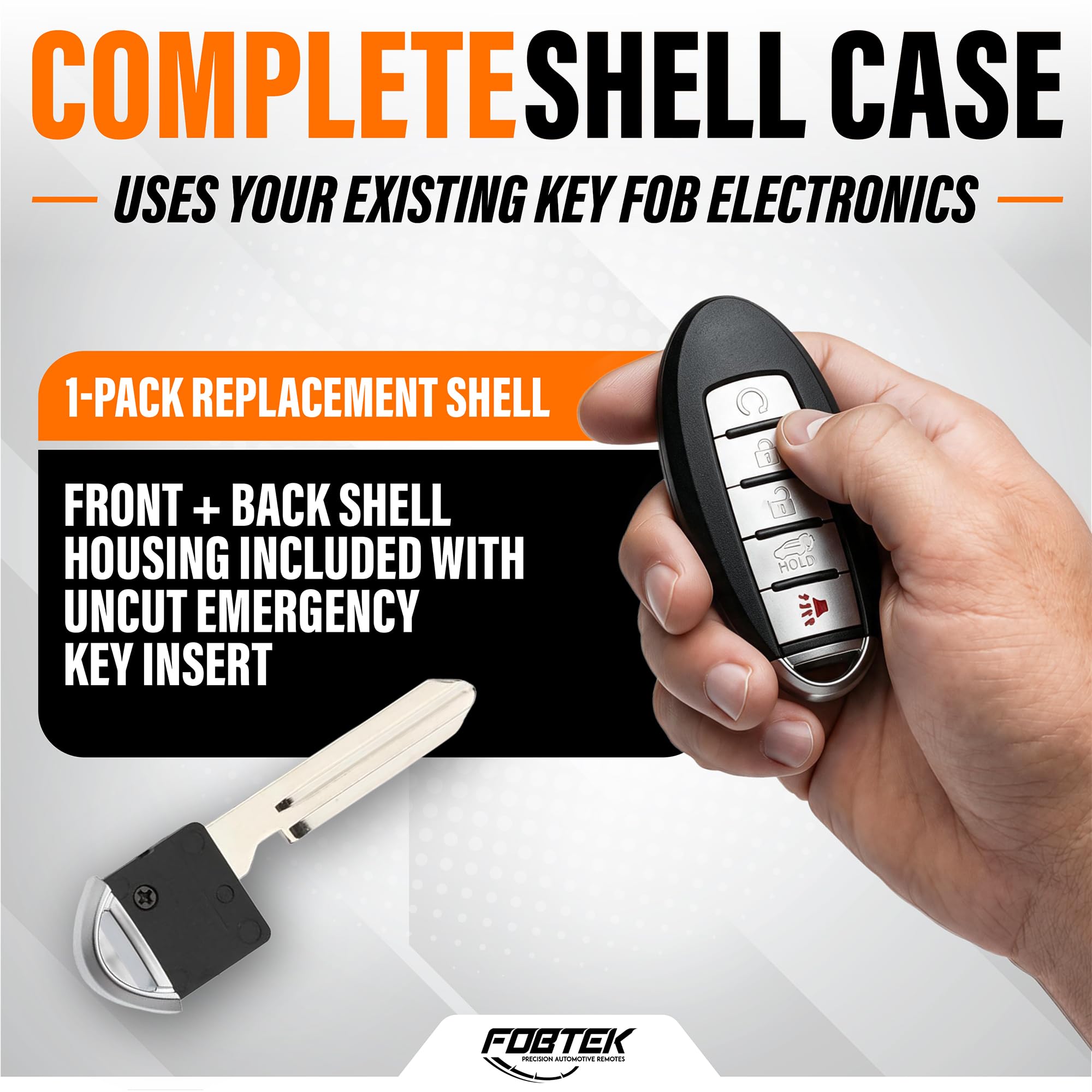 FOBTEK Smart Key Fob Shell Case for Nissan Infiniti KR5S180144014