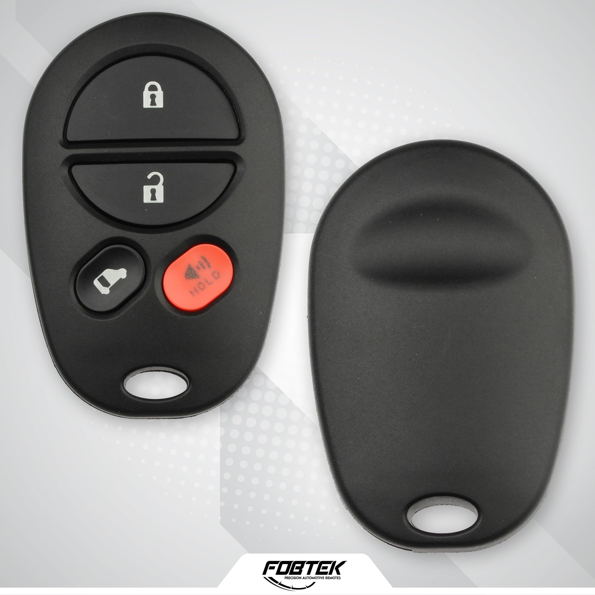 FOBTEK Key Fob Shell Case & Button Pad for Toyota Sienna, GQ43VT20T