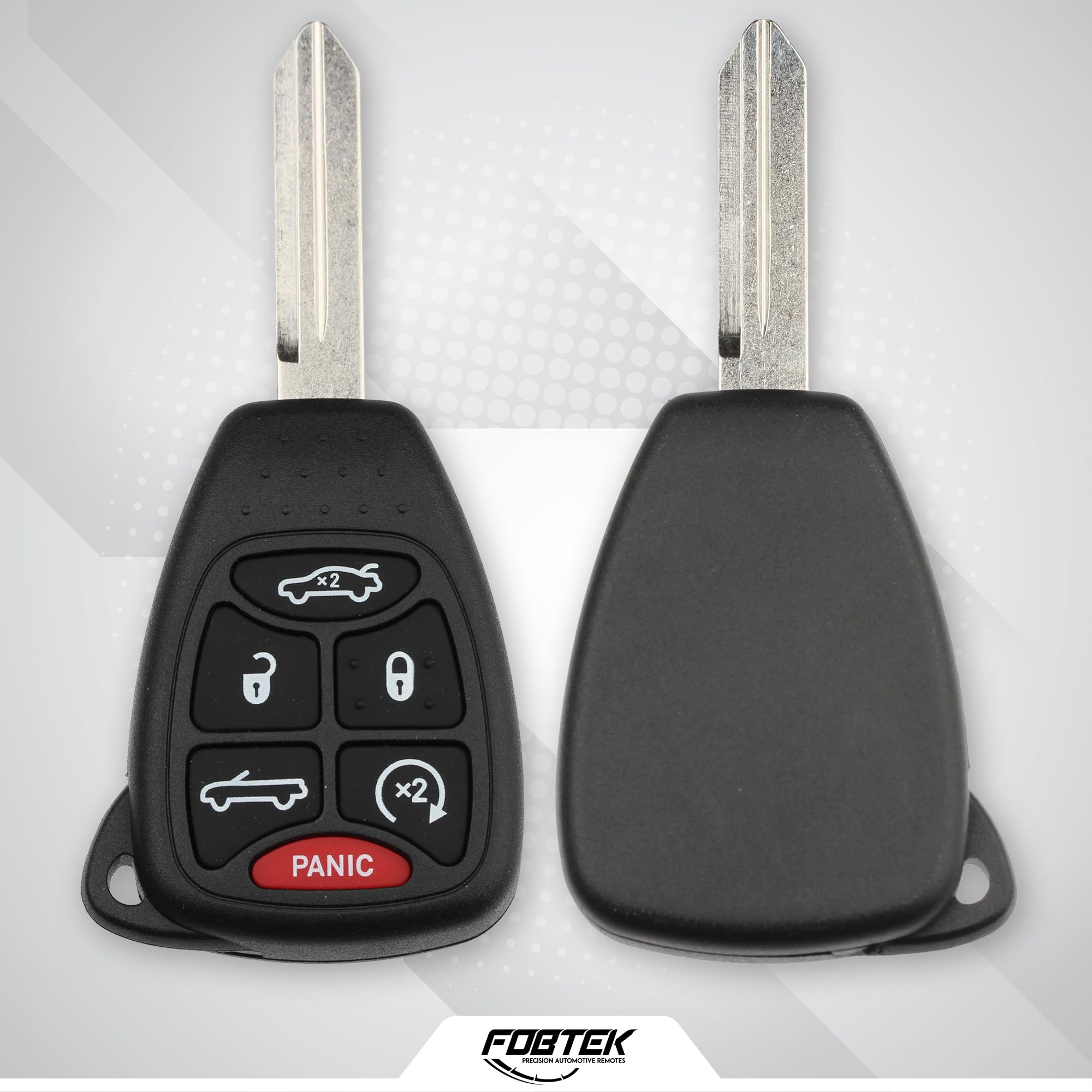 FOBTEK Key Fob Shell Case for Chrysler OHT692427AA, 6-Button