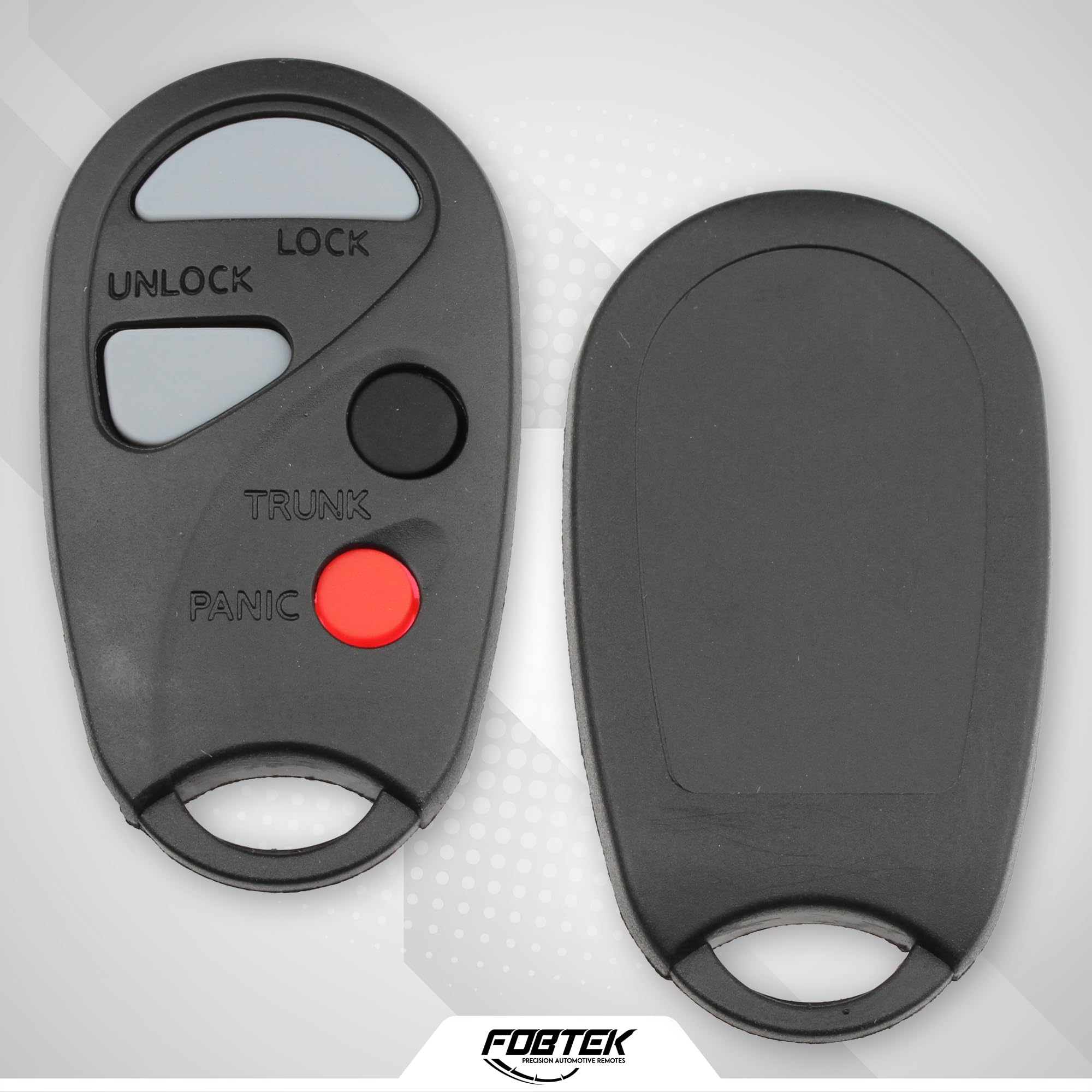 FOBTEK Key Fob Shell Case & Button Pad for Nissan NHVBU427, 4-Button