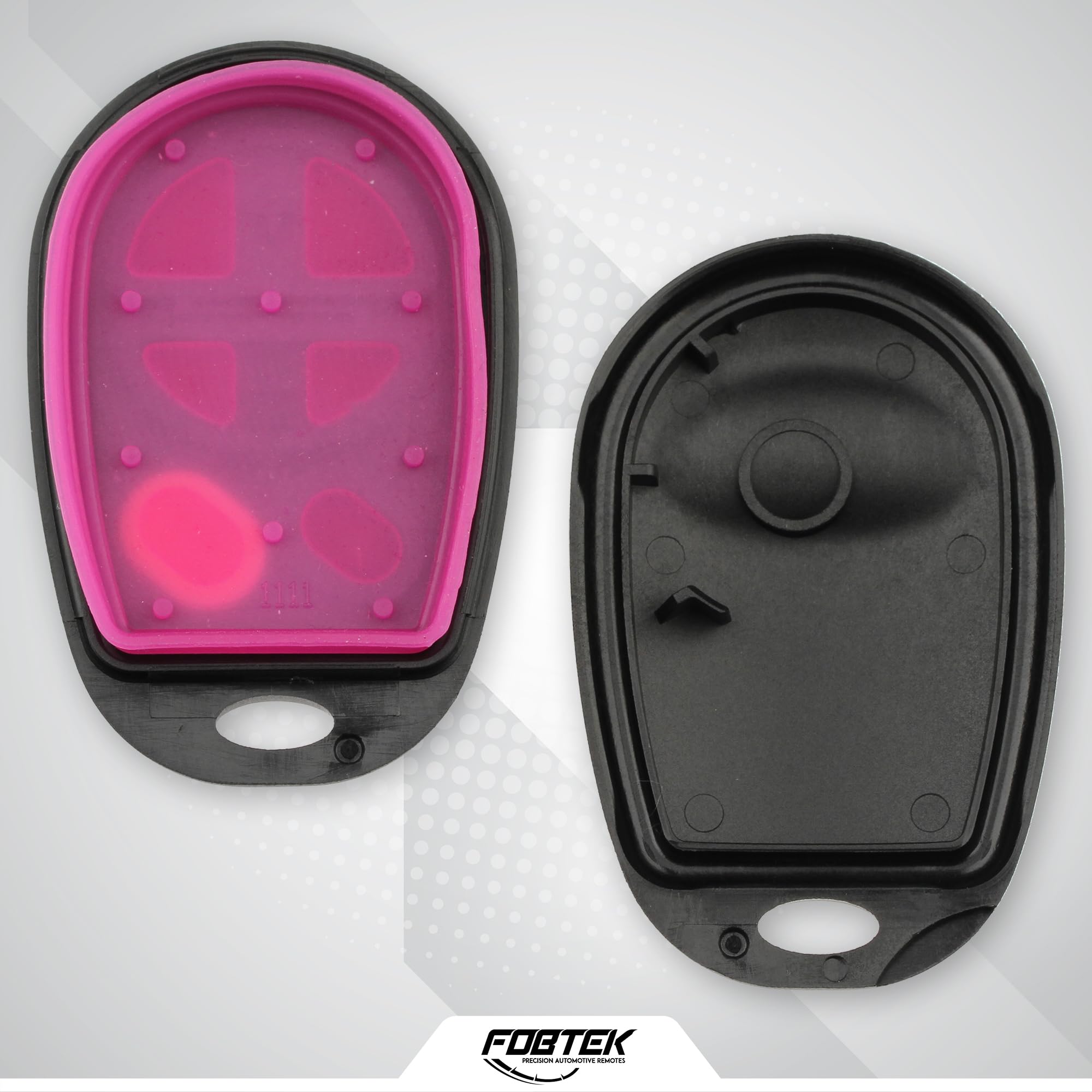 FOBTEK Key Fob Shell Case & Button Pad for Toyota GQ43VT20T, 4-Button