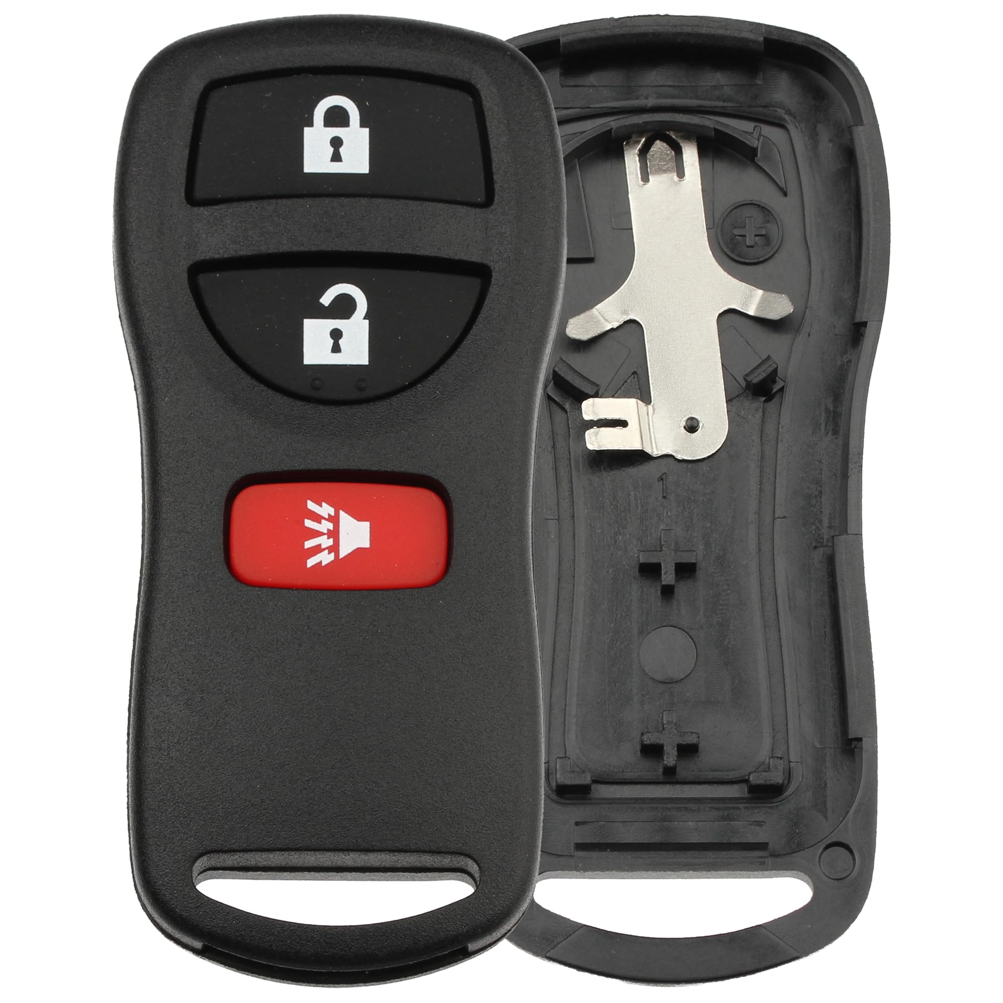 FOBTEK Key Fob Shell Case & Button Pad for Nissan Infiniti KBRASTU15