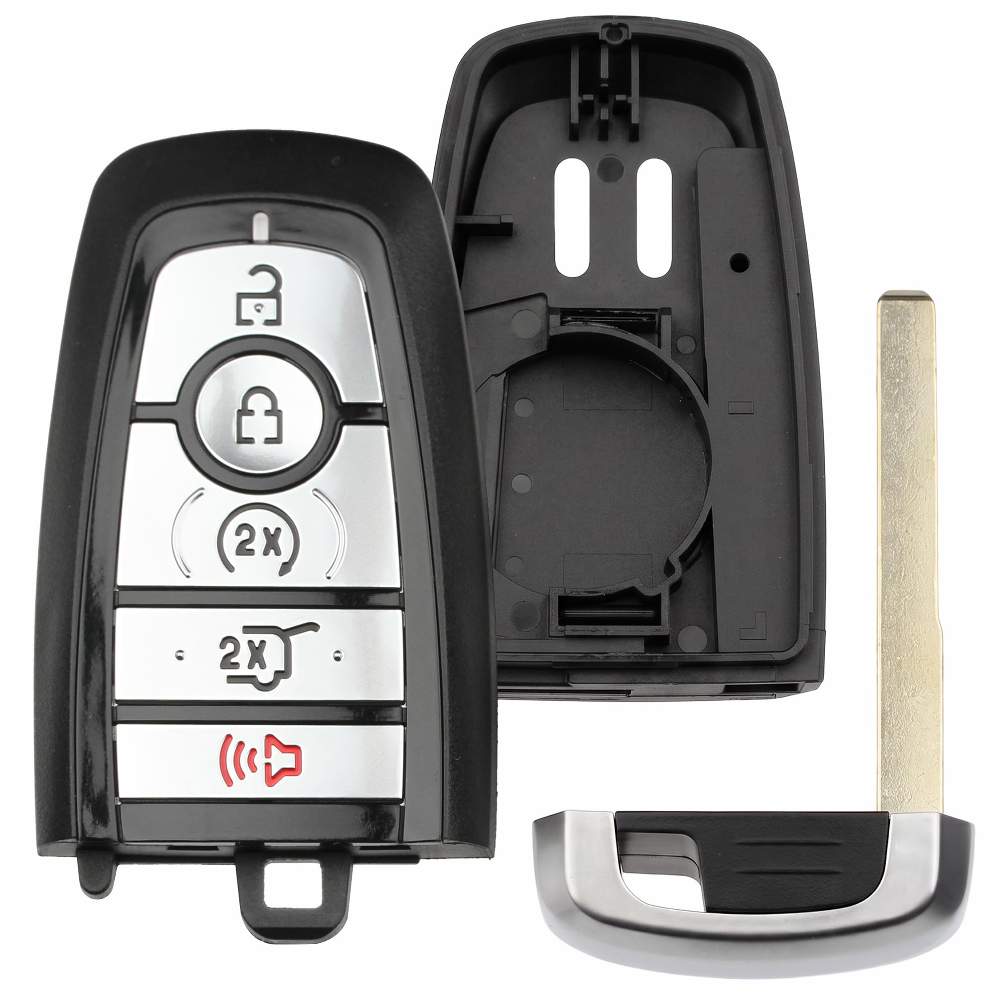 FOBTEK Smart Key Fob Shell Case & Button Pad for Ford Lincoln M3N-A2C931426