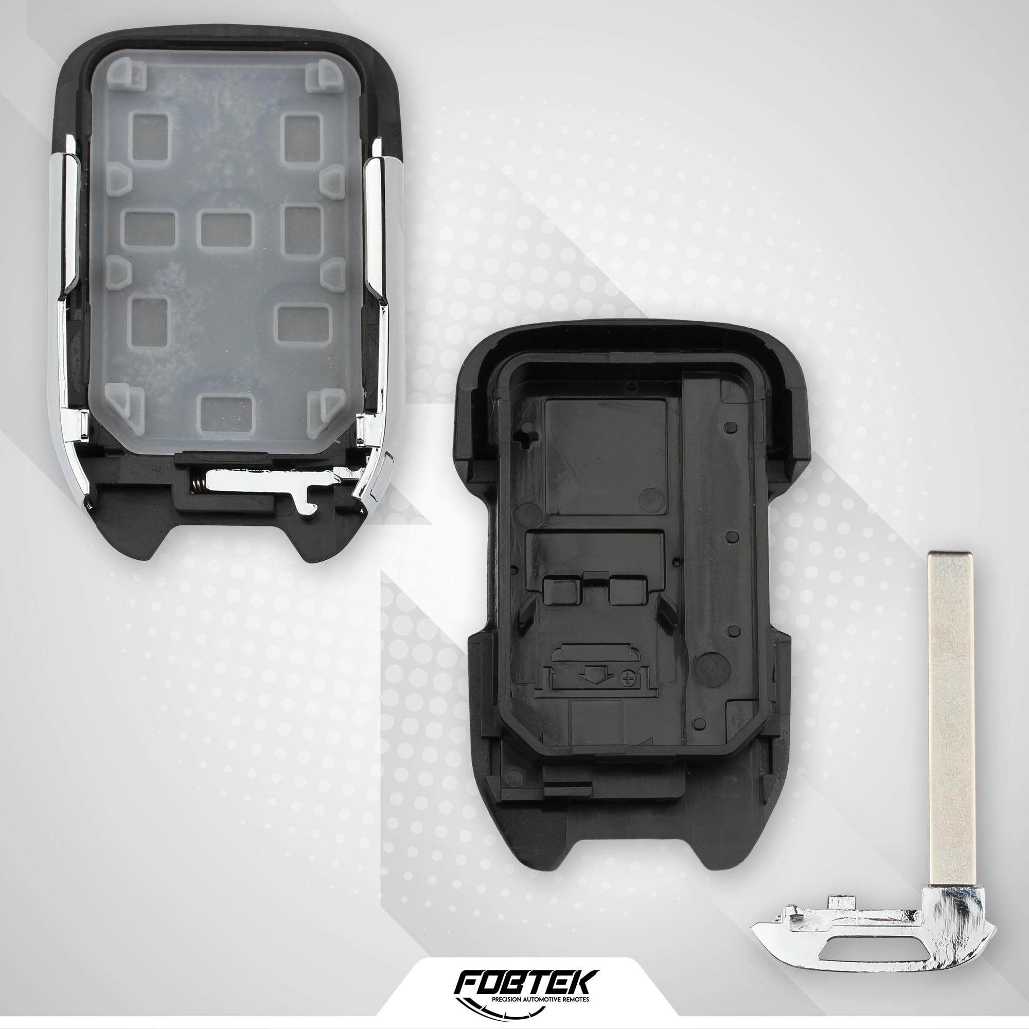 FOBTEK Smart Key Fob Shell Case for GMC Chevy HYQ1AA, 4-Button