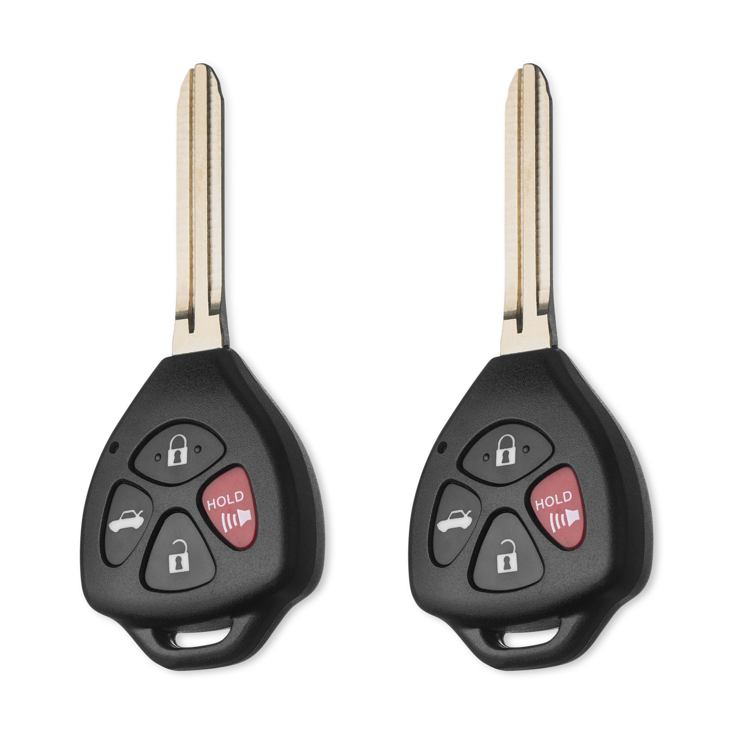 FOBTEK Keyless Entry Remote Head Key Fob for Toyota Camry Corolla Replacement for HYQ12BBY, 89070-06231 (for 4D-67, 4-Button)