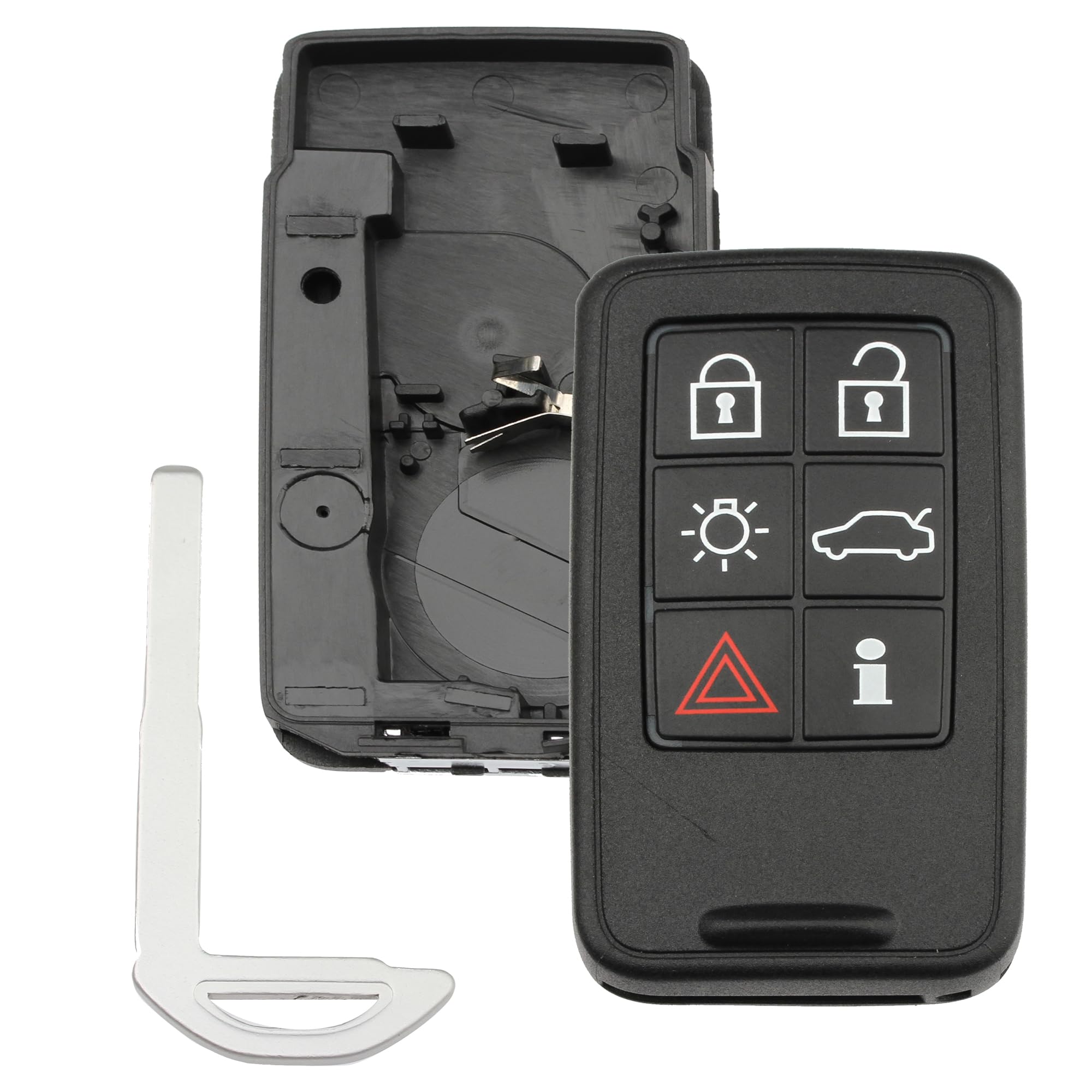 FOBTEK Smart Key Fob Shell Case for Volvo KR55WK49266, 6-Button