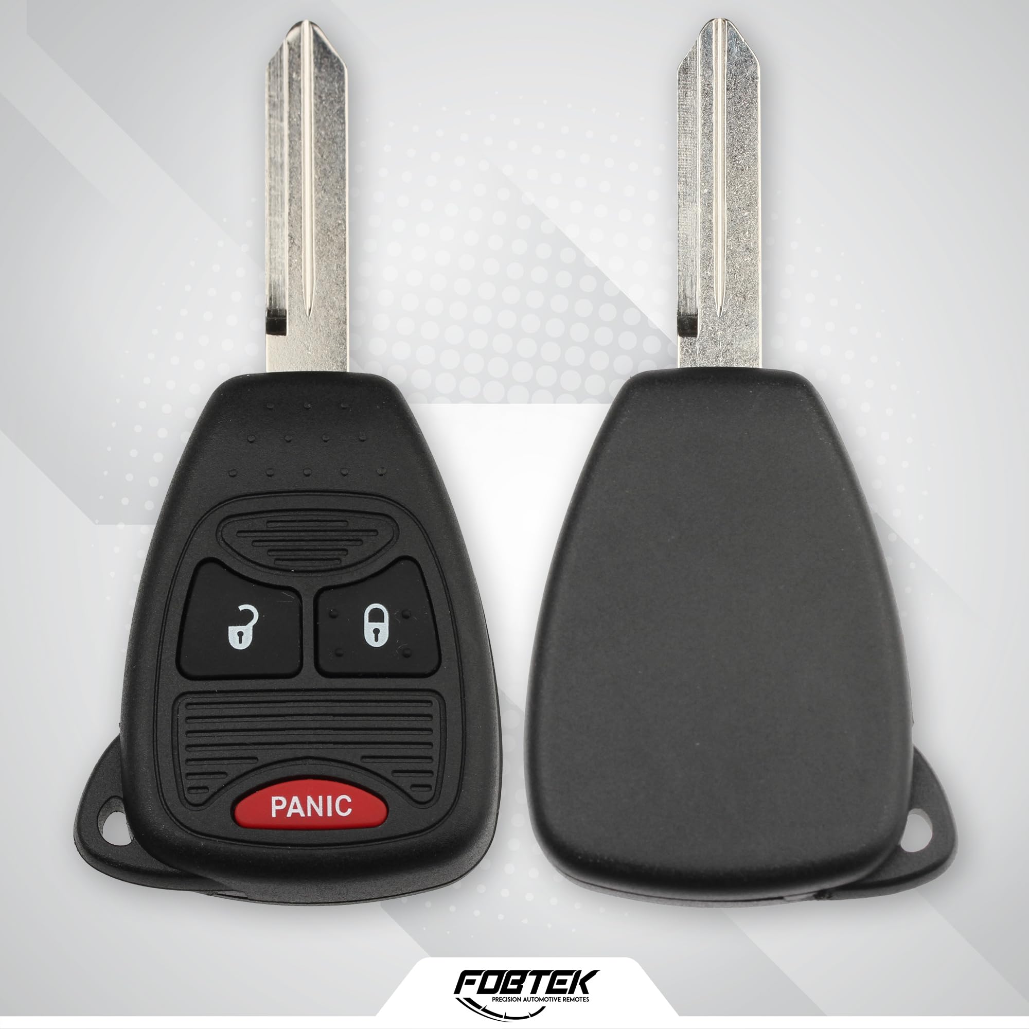 FOBTEK Key Fob Shell Case & Button Pad for Jeep Dodge Chrysler OHT692427AA
