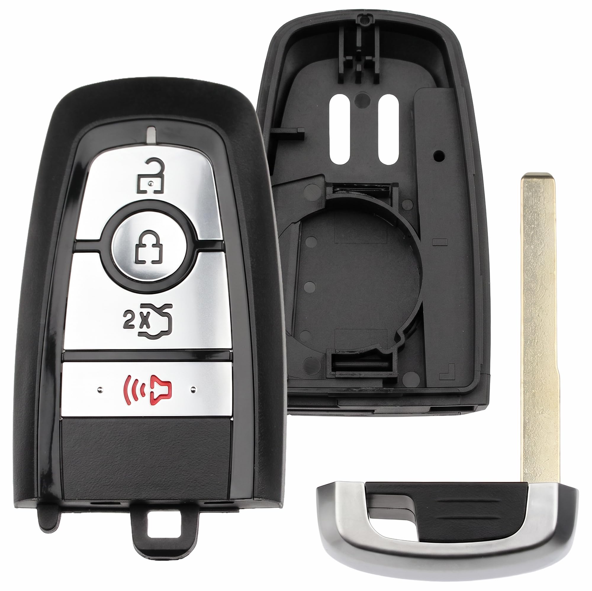 FOBTEK Smart Key Fob Shell Case for Ford M3N-A2C93142300, 4-Button