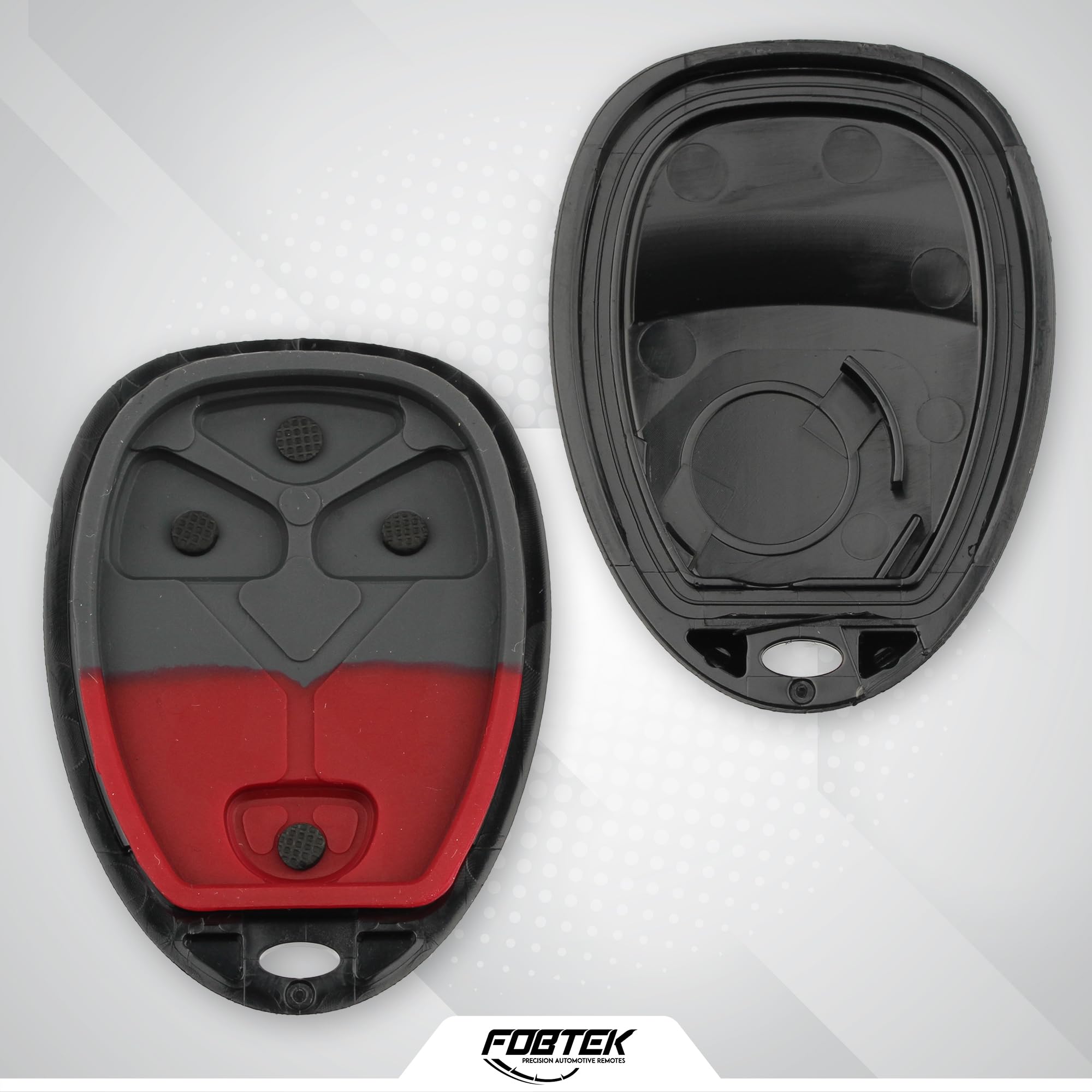FOBTEK Key Fob Shell Case & Button Pad for Chevy GMC OUC60270