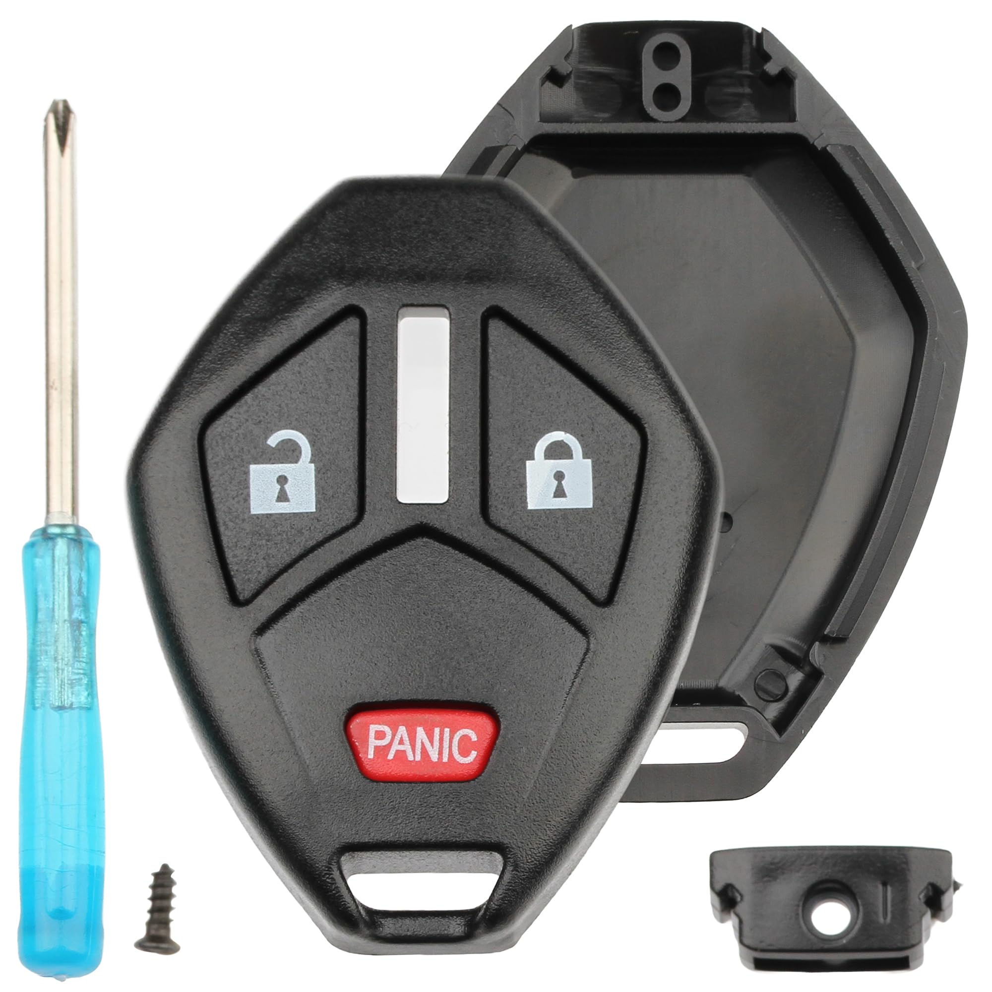 FOBTEK Key Fob Shell Case for Mitsubishi OUCG8D-620M-A, 3-Button