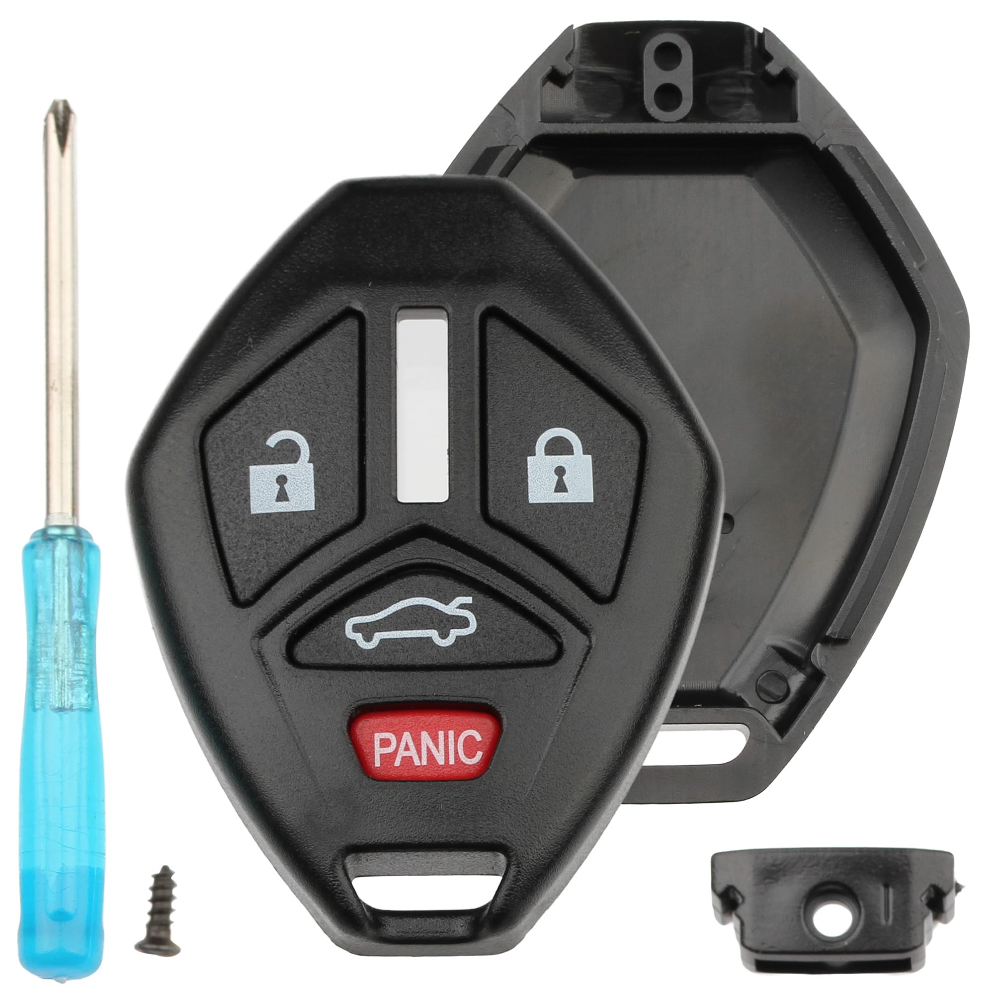 FOBTEK Key Fob Shell Case for Mitsubishi OUCG8D-620M-A, 4-Button