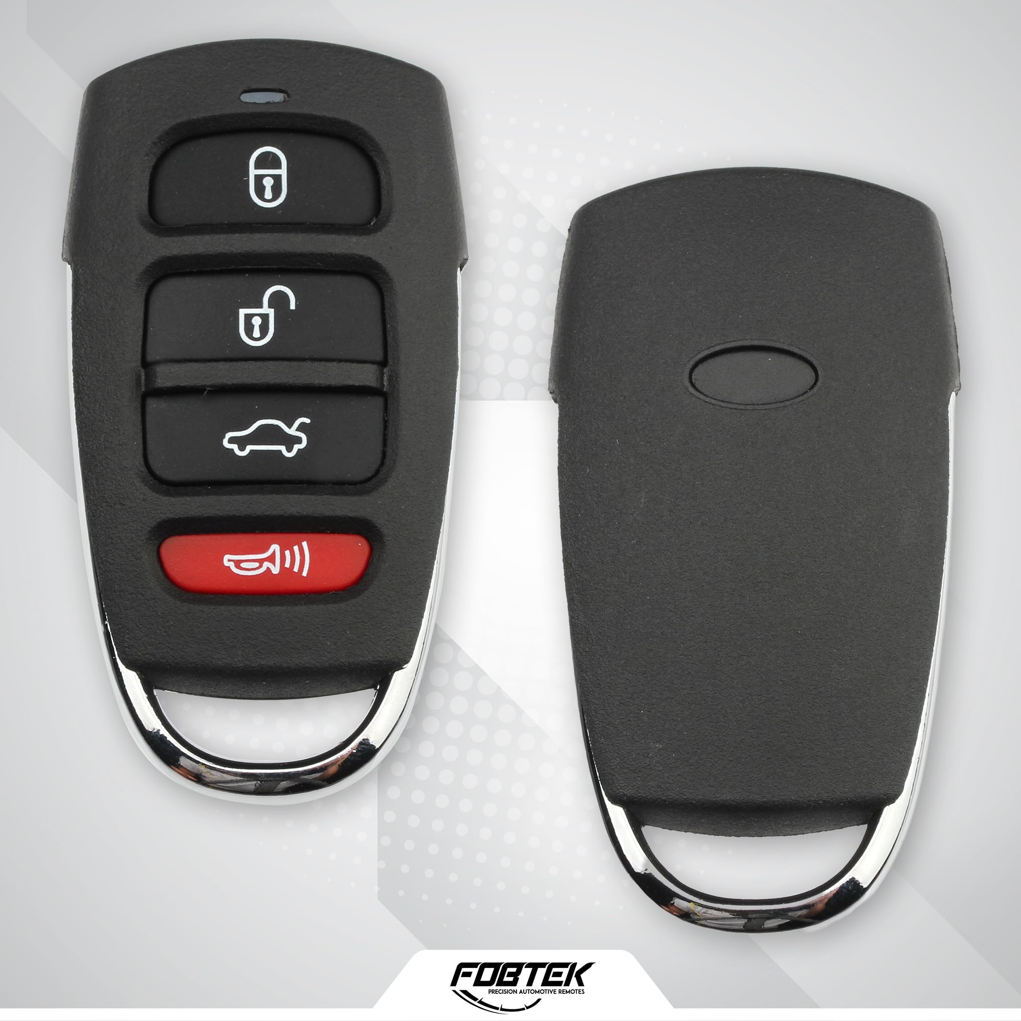 FOBTEK Key Fob Shell Case & Button Pad for Hyundai SY55WY8212, 4-Button