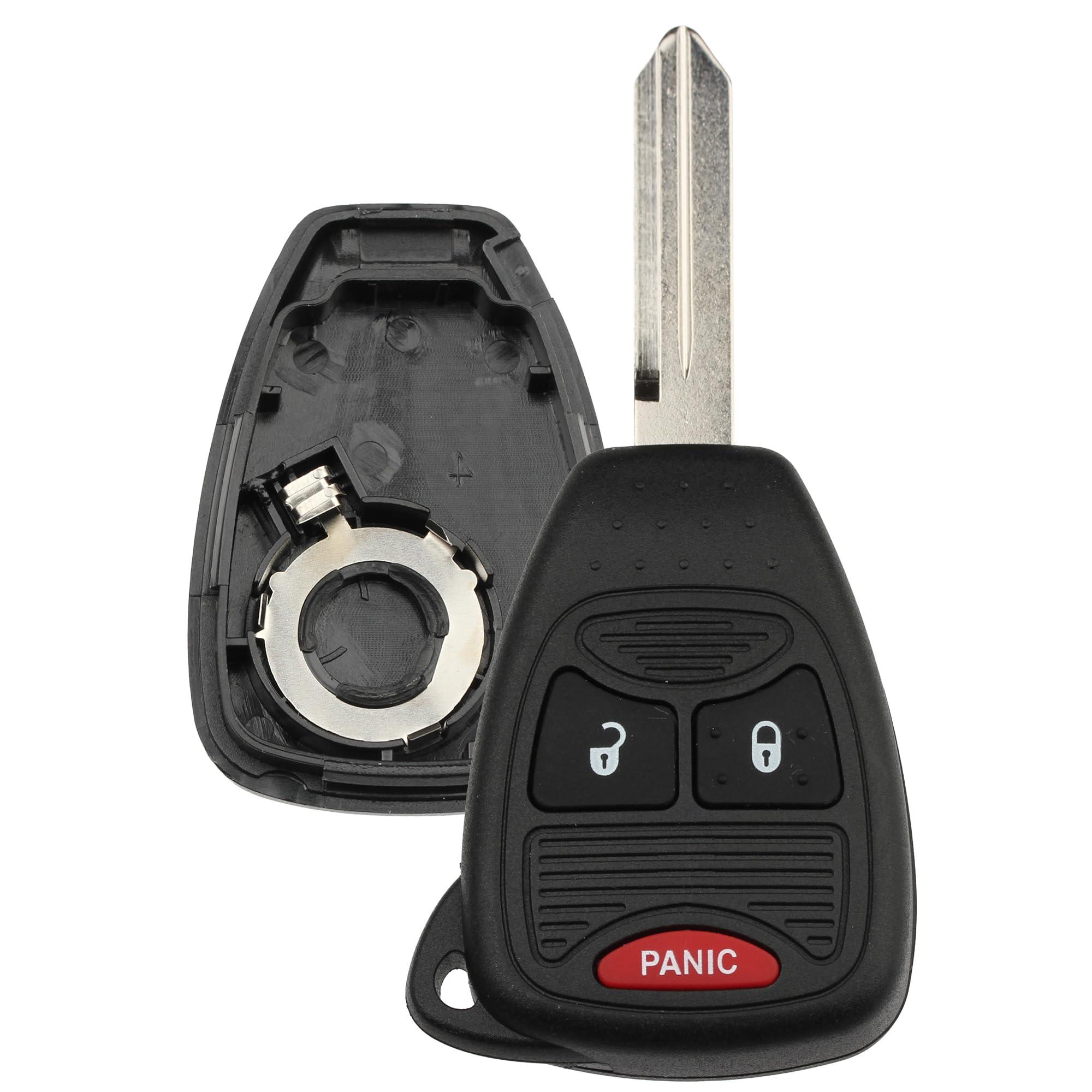 FOBTEK Key Fob Shell Case & Button Pad for Jeep Dodge Chrysler OHT692427AA