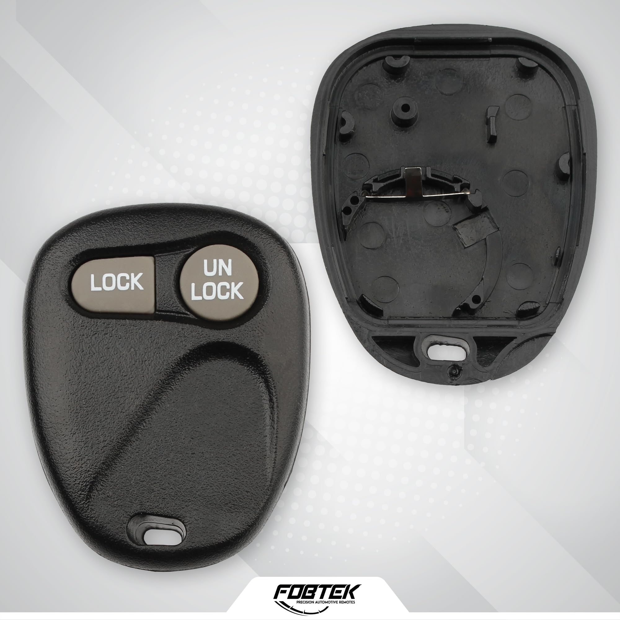 FOBTEK Key Fob Shell Case & Button Pad for Chevy GMC ABO1502T, 2-Button