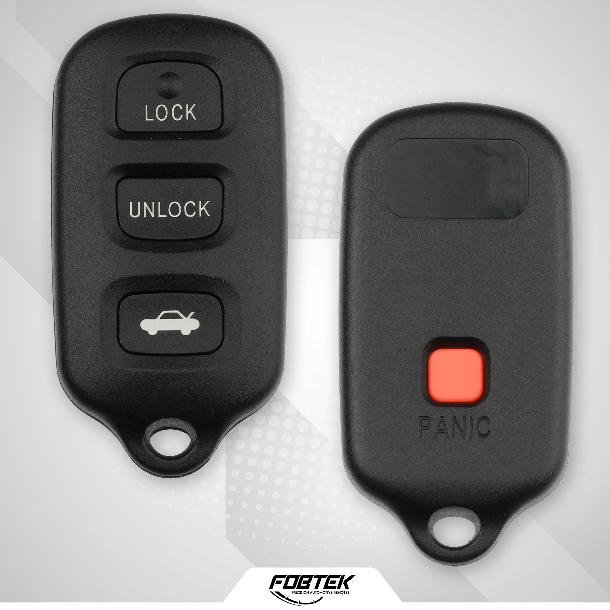 FOBTEK Key Fob Shell Case & Button Pad for Toyota Lexus HYQ12BAN, 3-Button