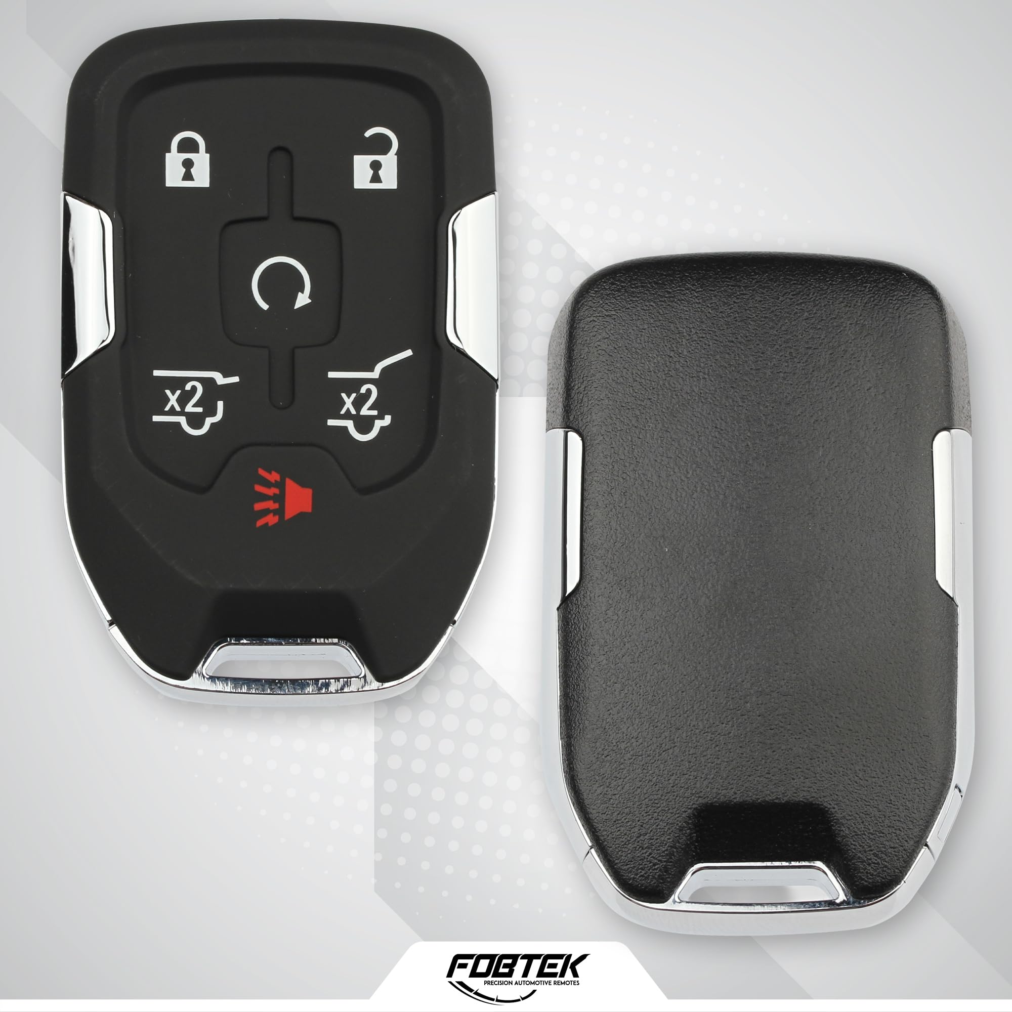 FOBTEK Smart Key Fob Shell Case for Chevy GMC HYQ1AA, 6-Button