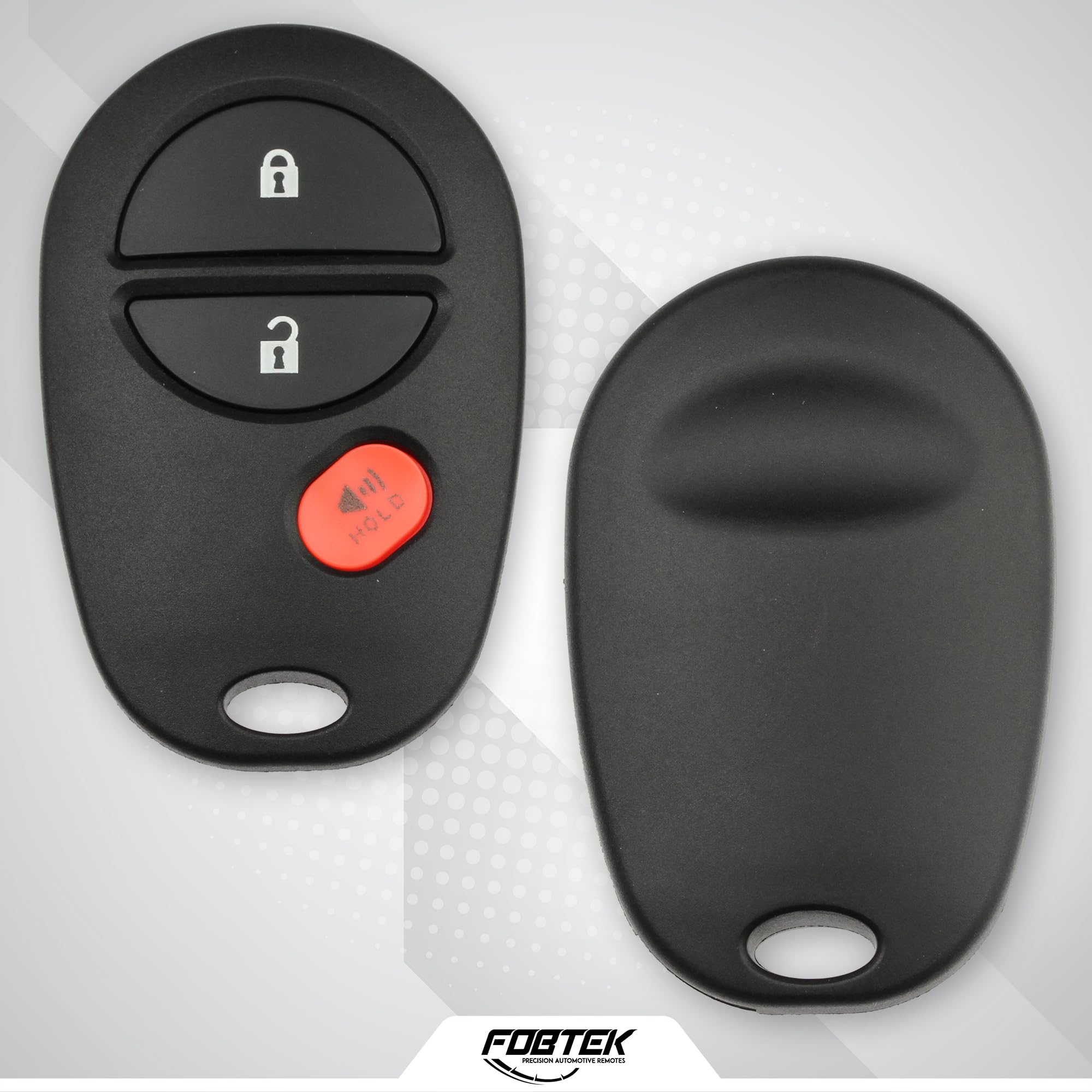 FOBTEK Key Fob Shell Case for Toyota GQ43VT20T, 3-Button