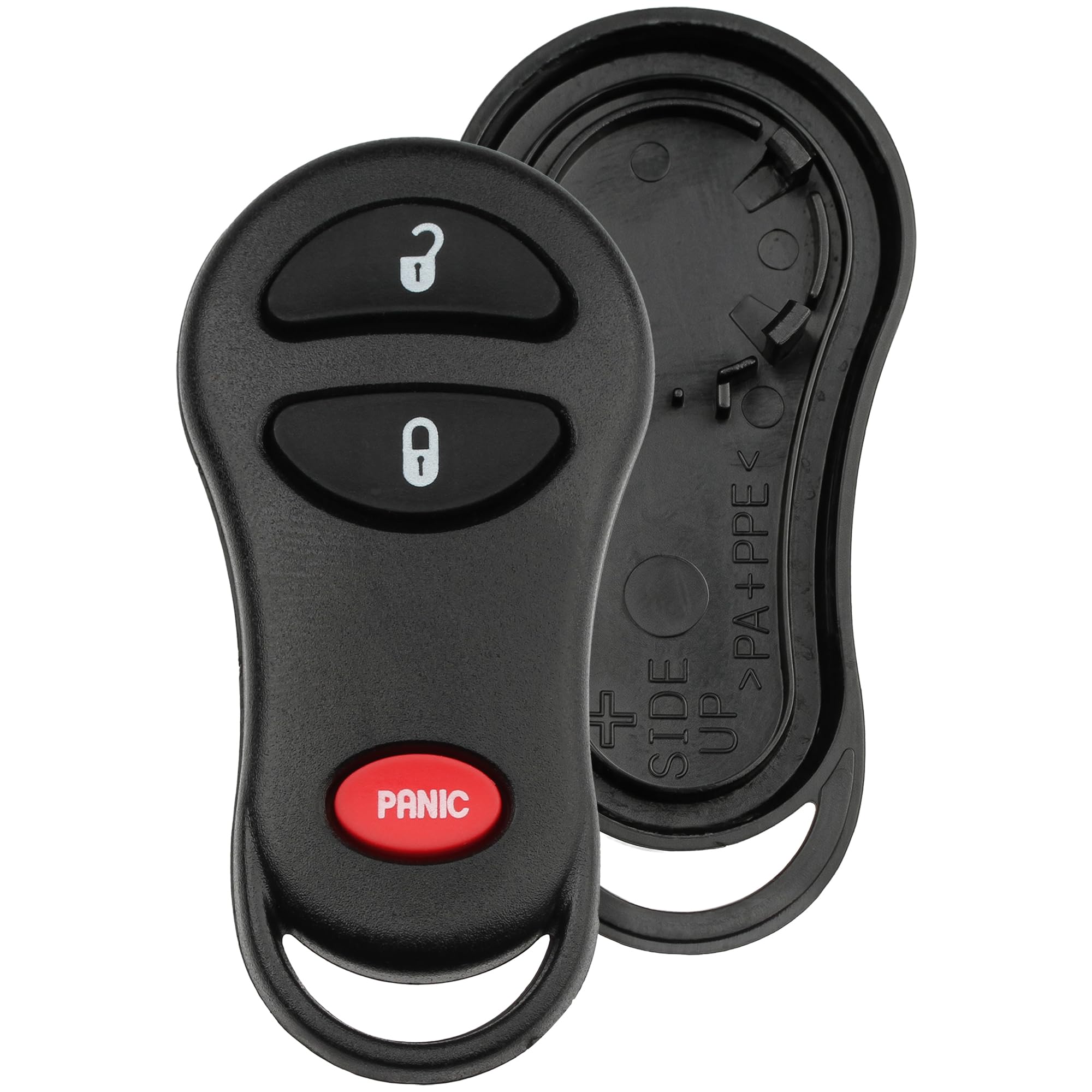 FOBTEK Key Fob Shell Case & Button Pad for Dodge Jeep Chrysler GQ43VT13T