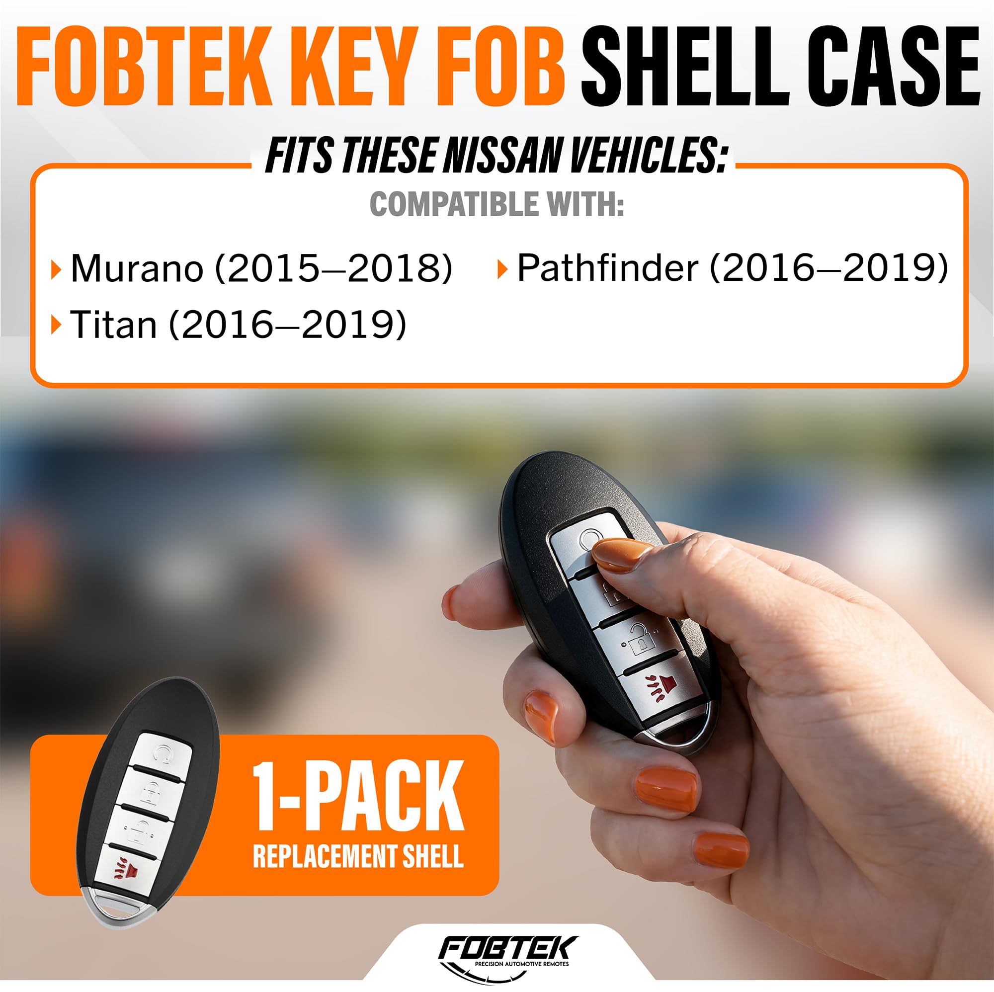 FOBTEK Smart Key Fob Shell Case for Nissan KR5S180144014