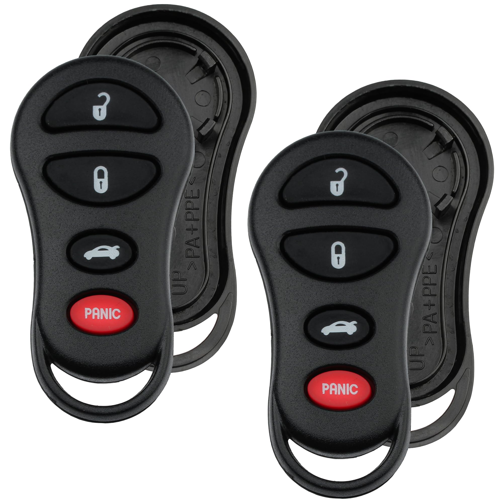 Key Fob Shell for Chrysler Dodge Jeep – GQ43VT13T GQ43VT17T GQ43VT9T, 4-Button