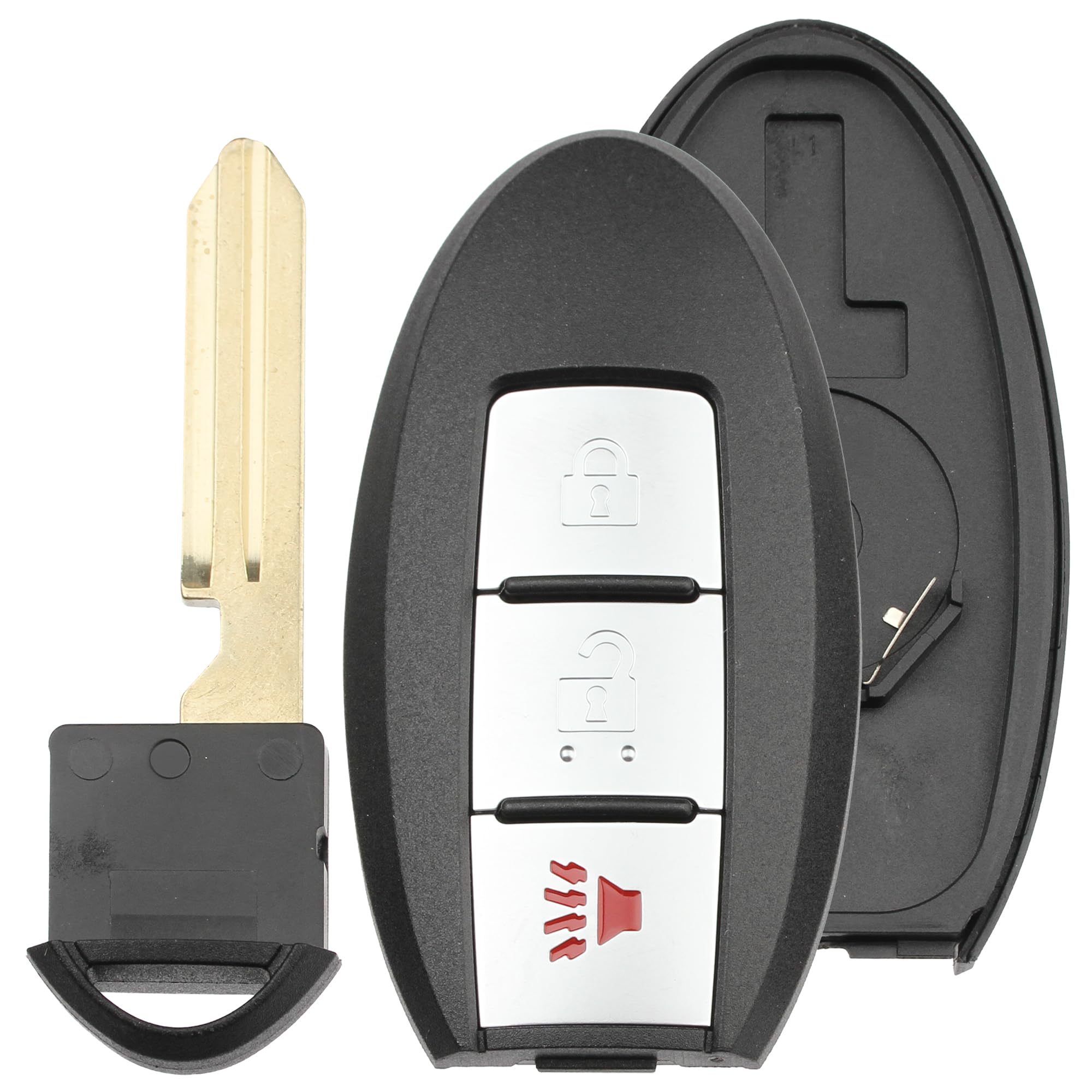 FOBTEK Smart Key Fob Shell Case for Nissan CWTWBU729, 3-Button