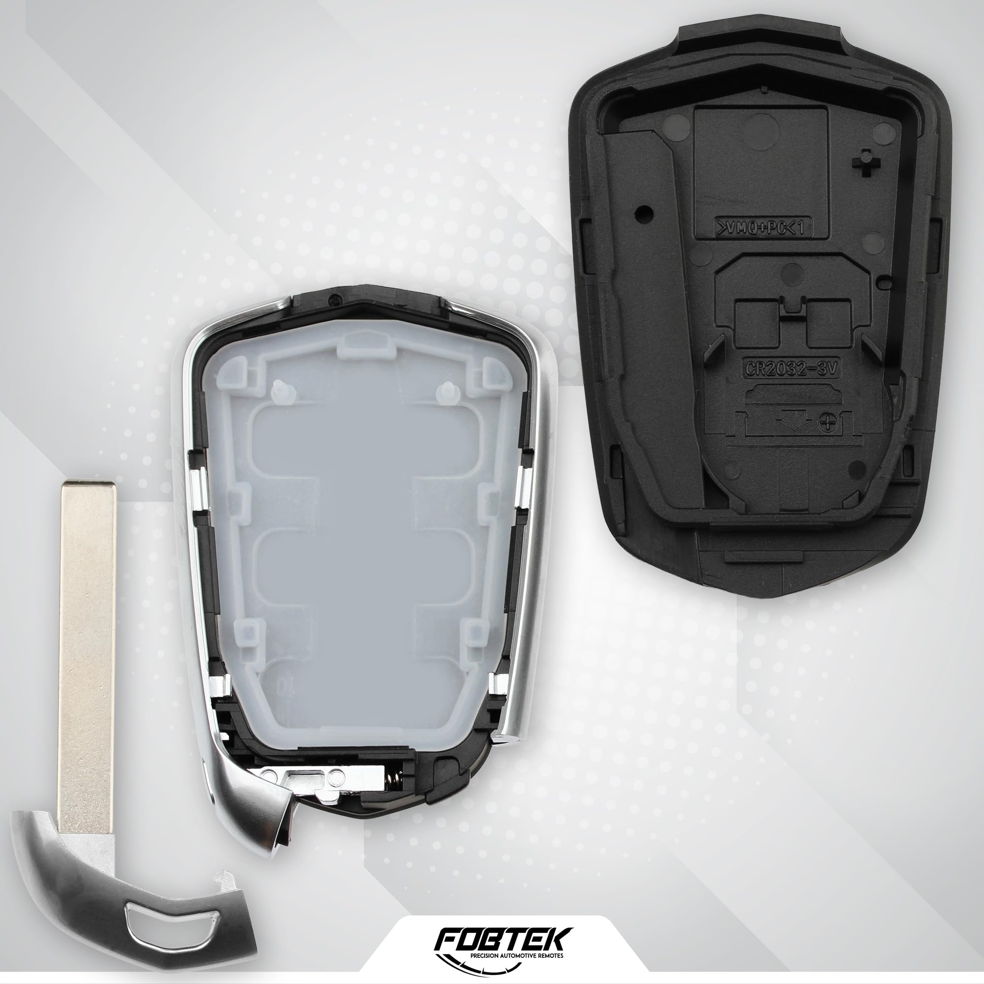 FOBTEK Smart Key Fob Shell Case for Cadillac HYQ2AB