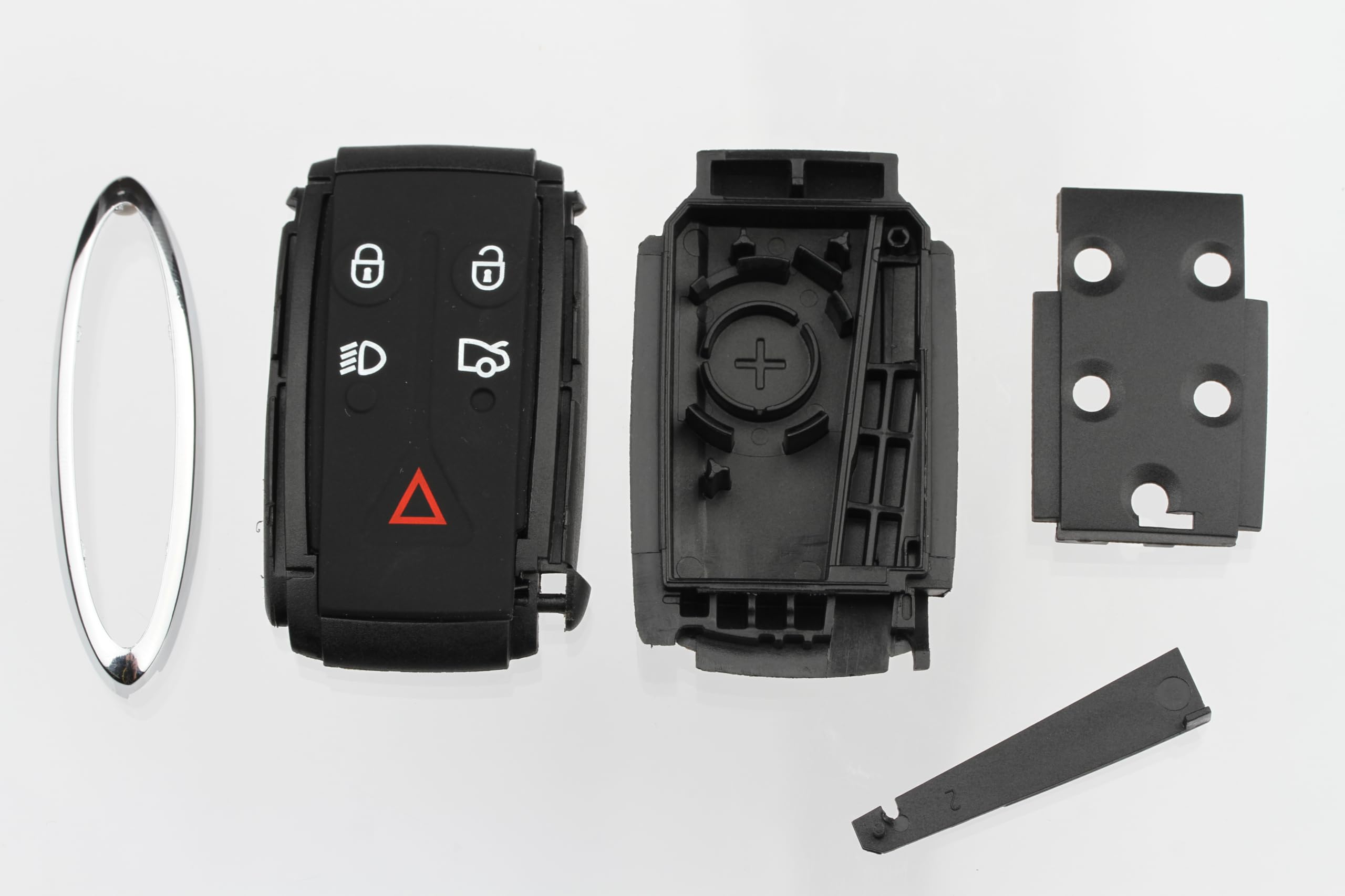 FOBTEK Smart Key Fob Shell Case & Button Pad for Jaguar KR55WK49244
